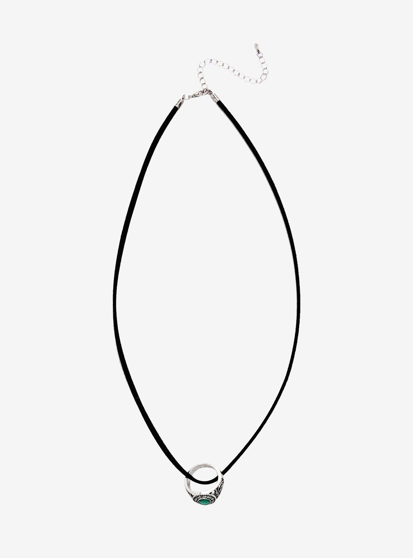 Harry Potter Slytherin Ring Necklace, , alternate