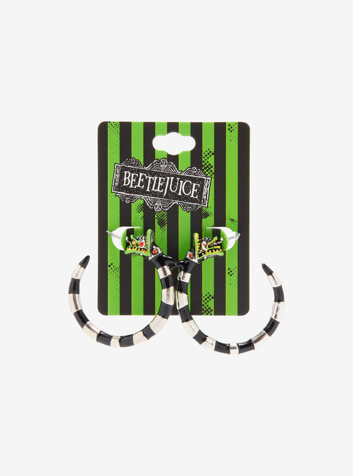 Beetlejuice Sandworm Hoop Earrings, , alternate