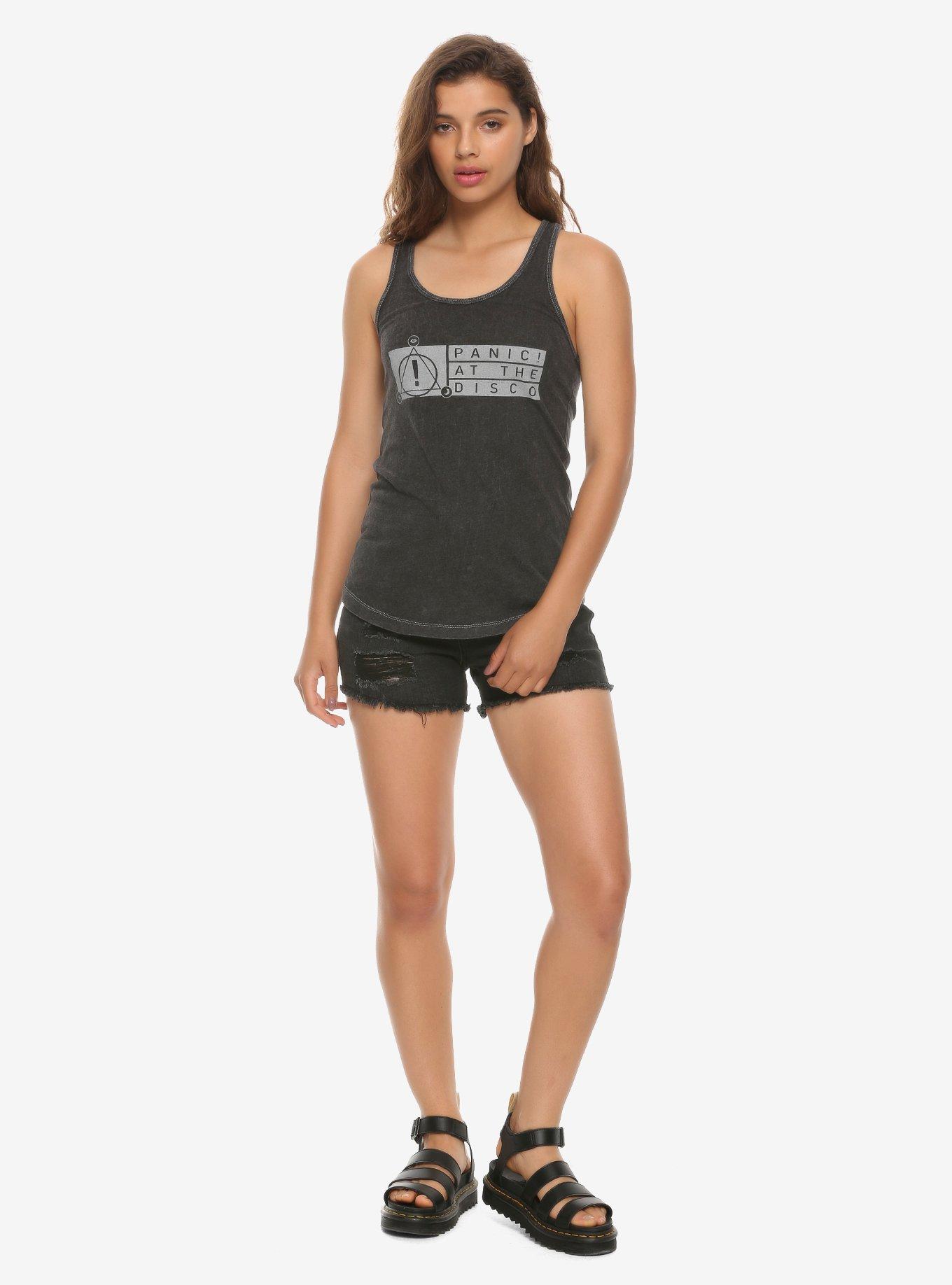 Panic! At The Disco Logo Girls Tank Top, BLACK, alternate