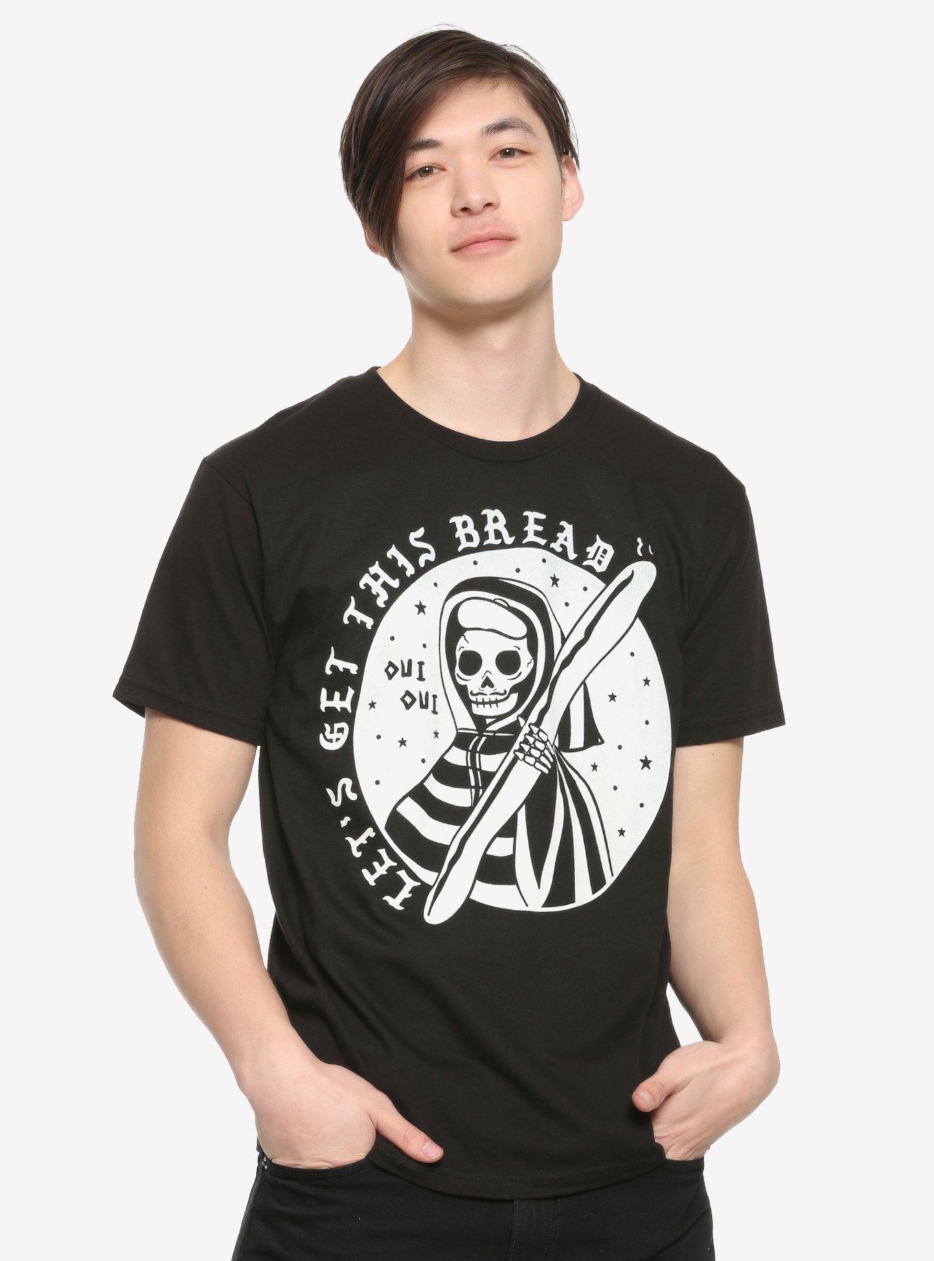 Let's Get This Bread Skeleton T-Shirt, WHITE, alternate