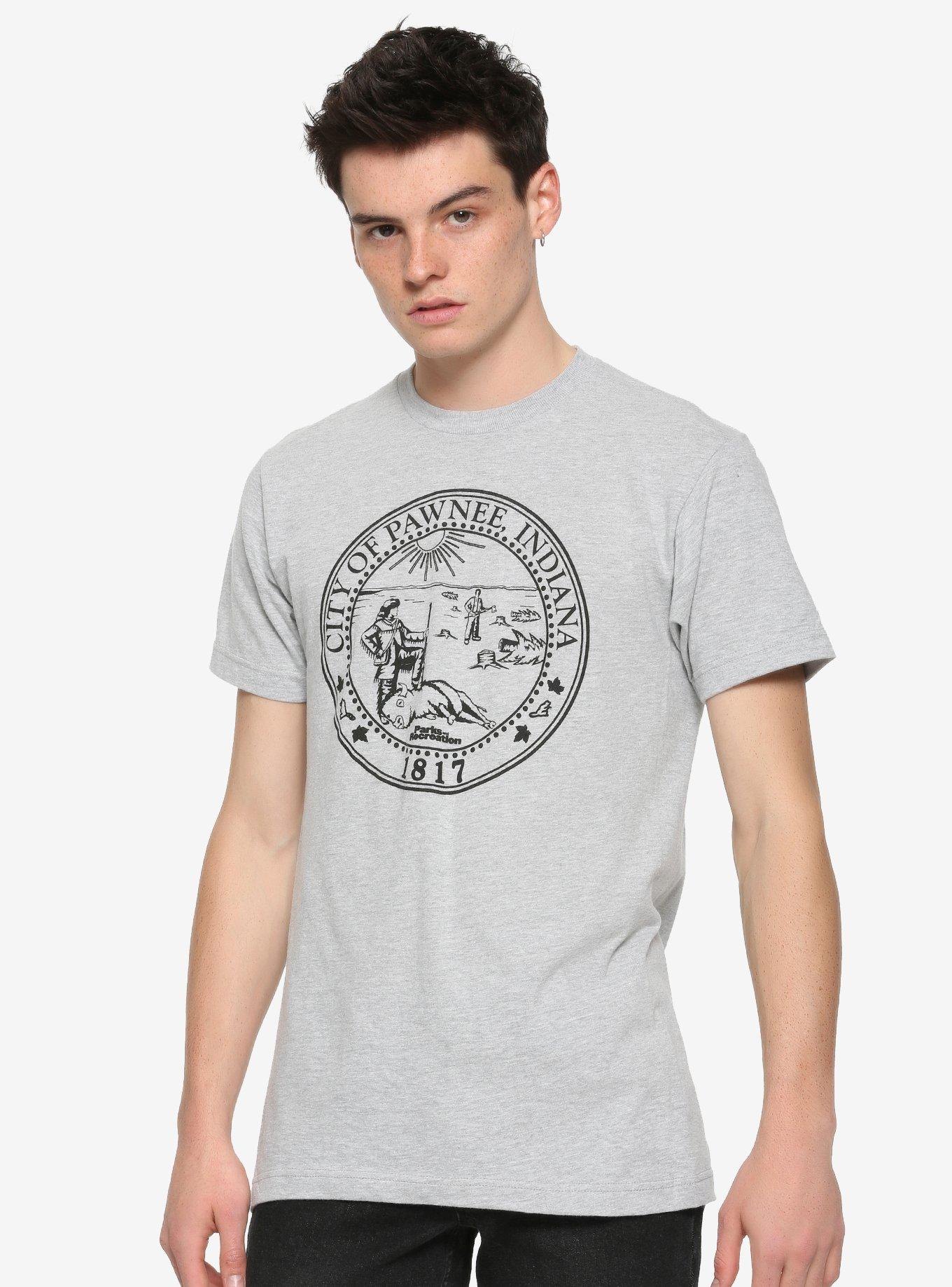Parks And Recreation Pawnee City Seal T-Shirt, BLACK, alternate