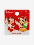 Loungefly Disney Mickey & Minnie Mouse Santa Holidays Enamel Pin Set - BoxLunch Exclusive, , alternate