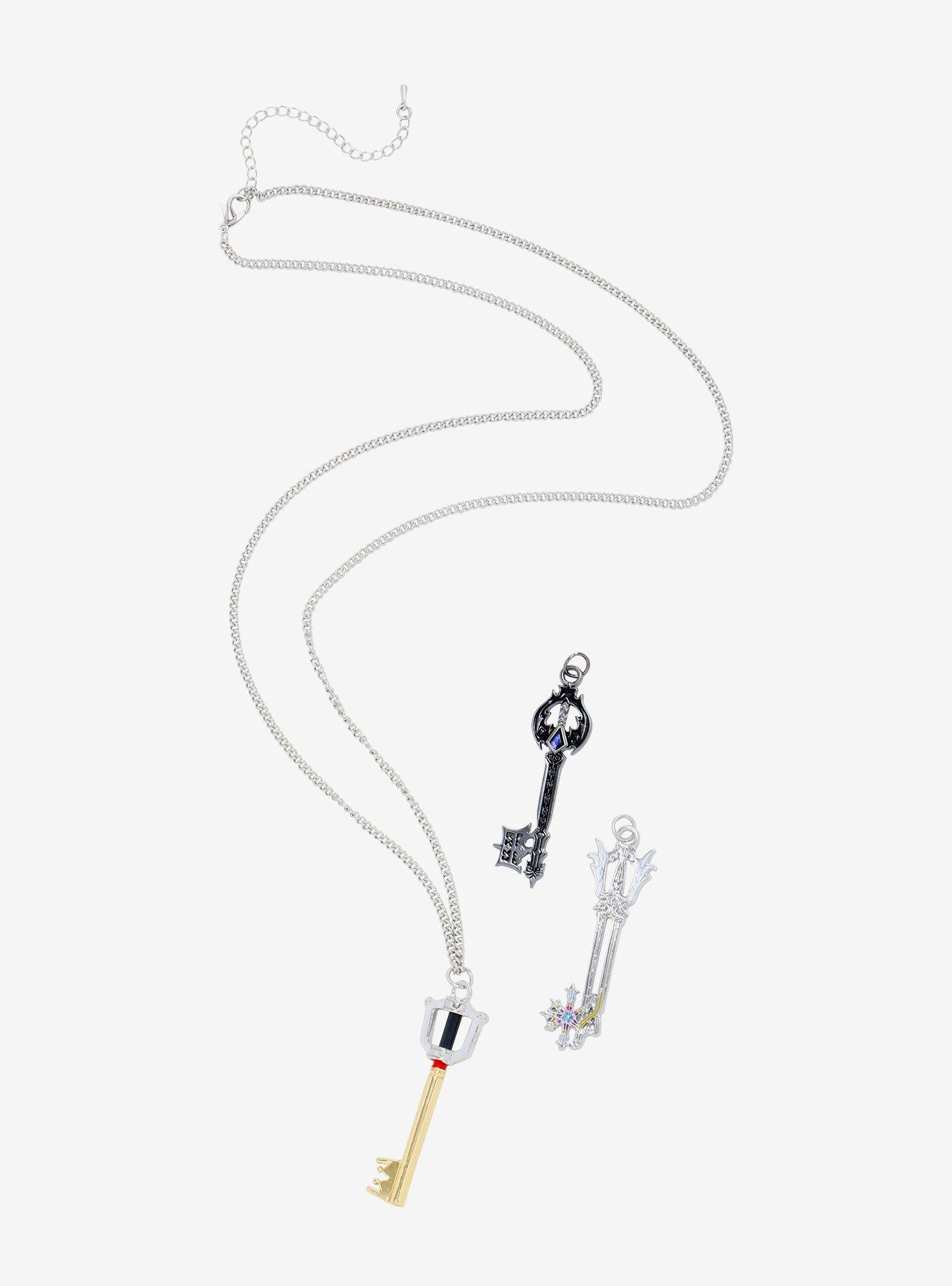 Disney Kingdom Hearts Interchangeable Keyblade Charm Necklace - BoxLunch Exclusive, , alternate