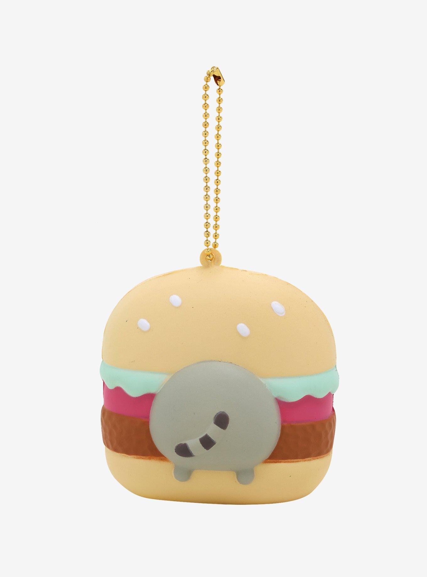 Pusheen Hamburger Square Squishy Key Chain, , alternate