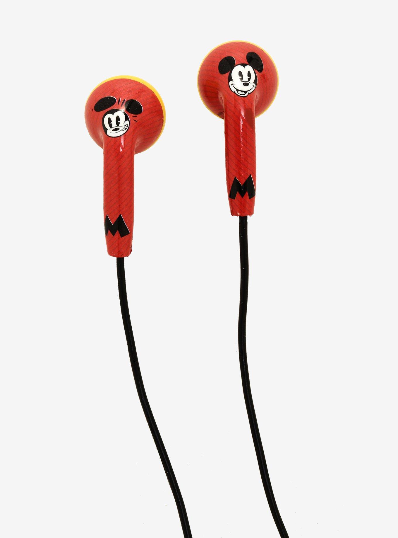 Disney Mickey Mouse Pie-Eyed Print Earbuds with Case - BoxLunch Exclusive, , alternate