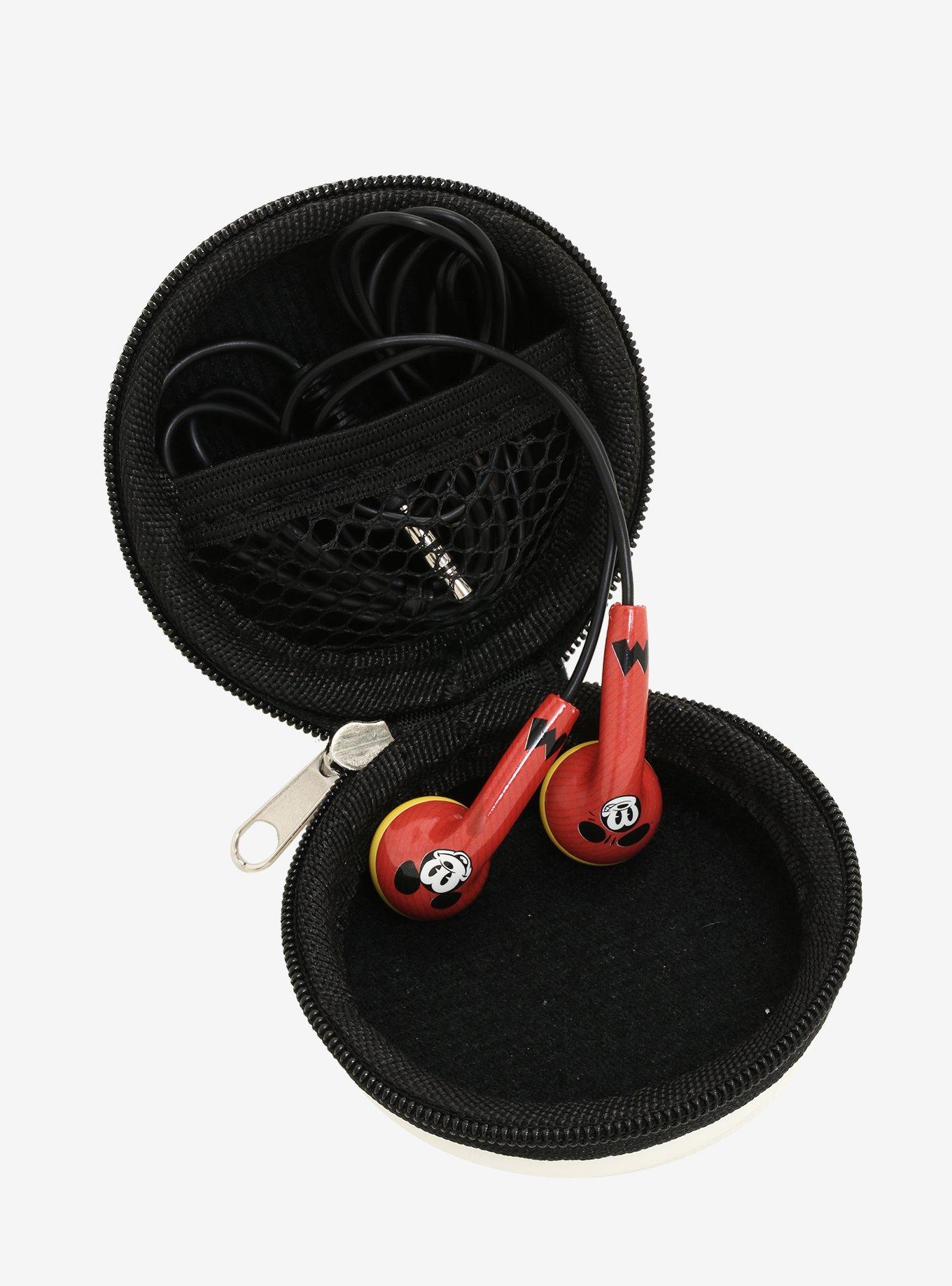 Disney Mickey Mouse Pie-Eyed Print Earbuds with Case - BoxLunch Exclusive, , alternate
