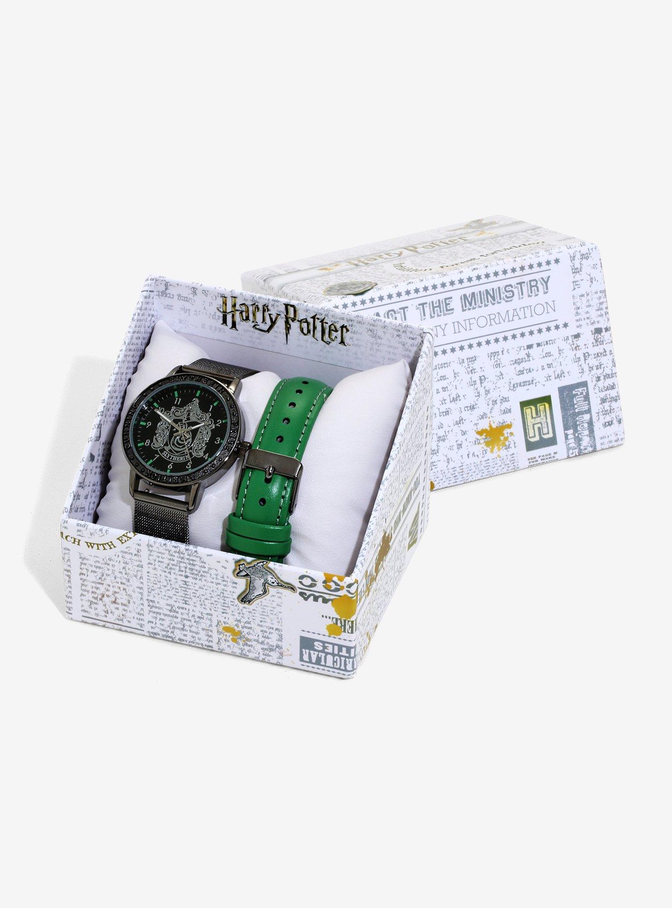 Harry Potter Slytherin Metal & Leather Watch Set - BoxLunch Exclusive, , alternate