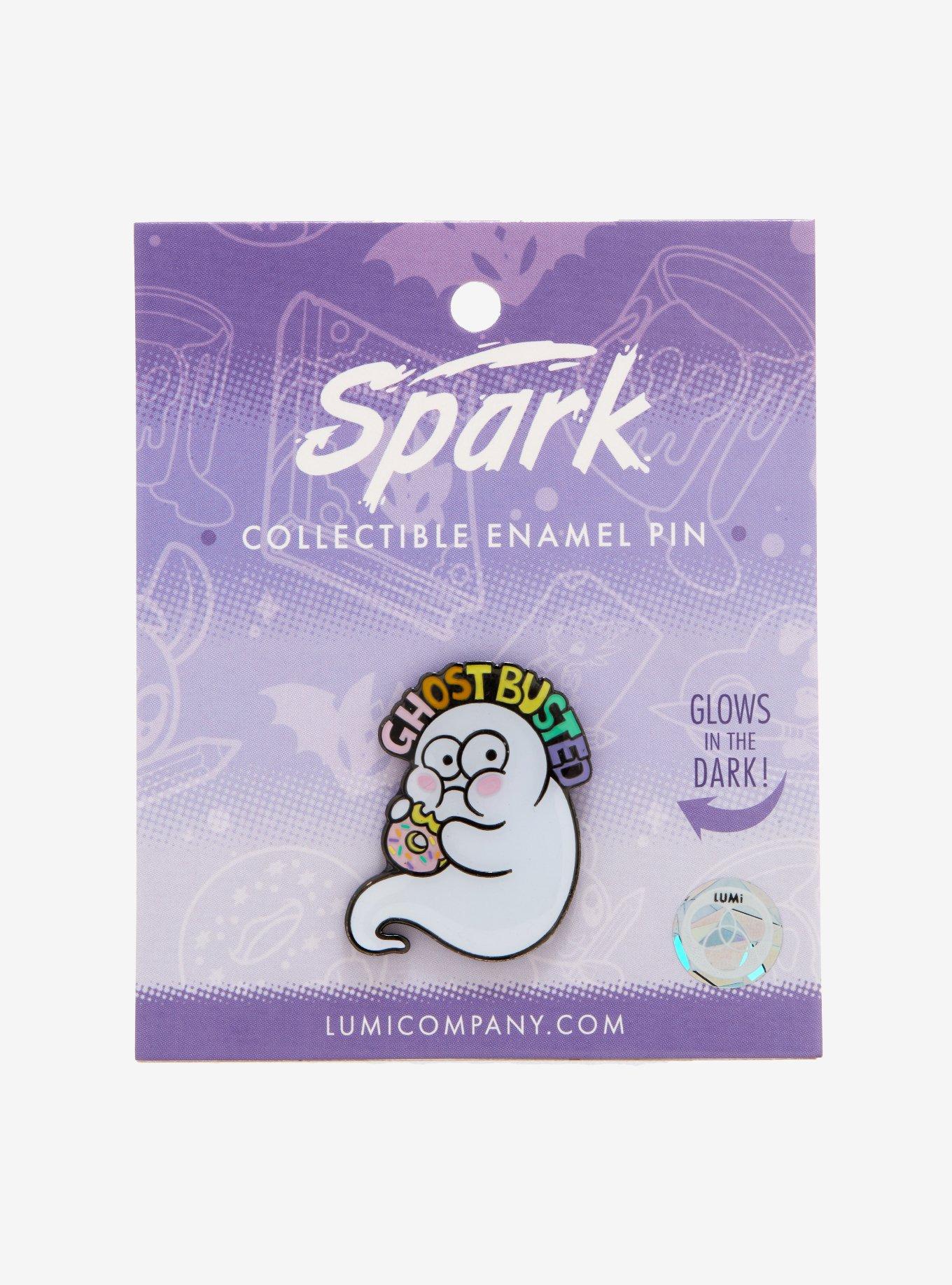 Lumi Ghost Busted Enamel Pin, , alternate