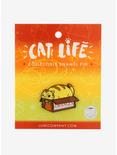 Fat Orange Cat In A Box Enamel Pin, , alternate