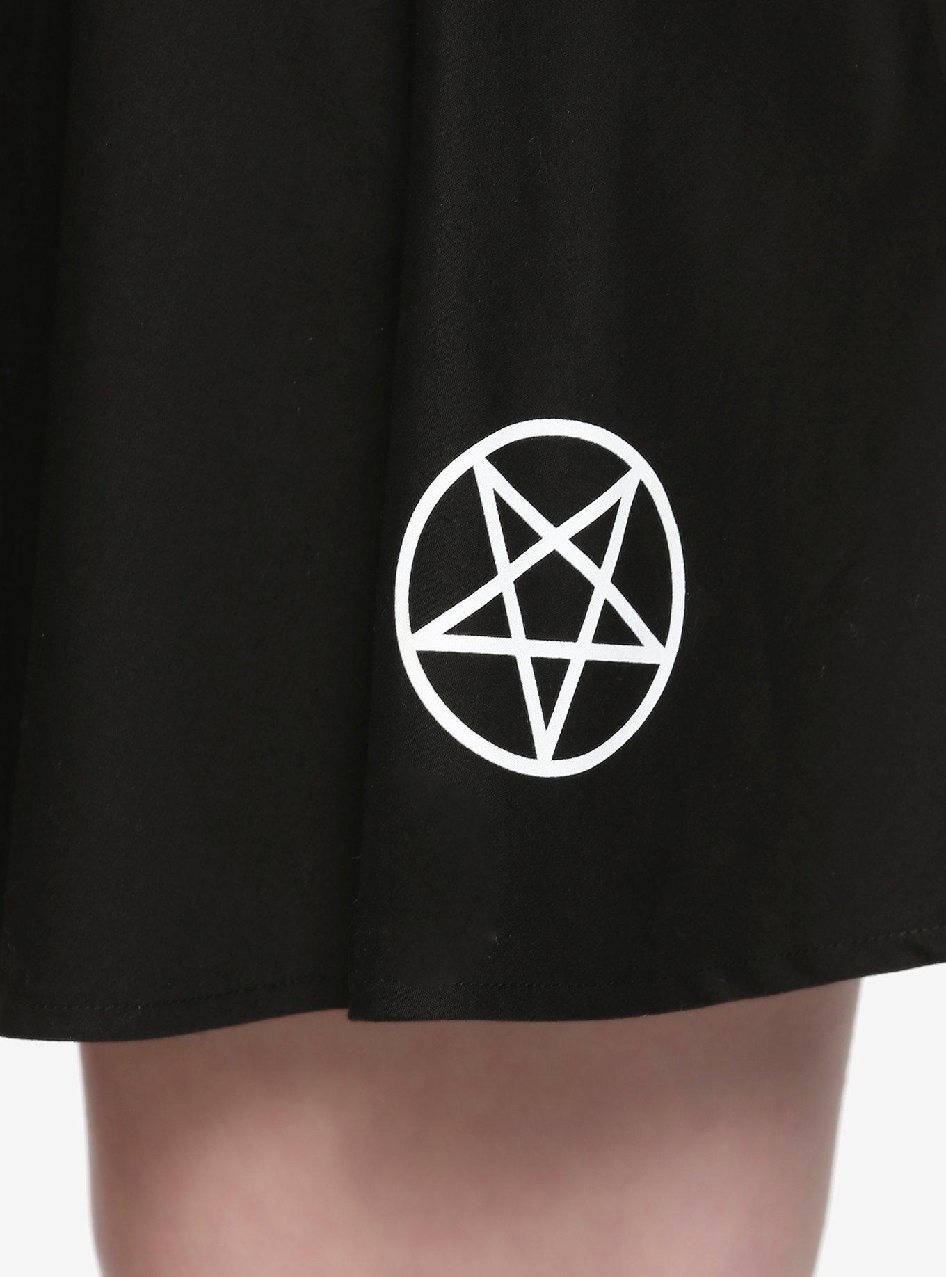 The Craft Pentagram Suspender Skirt, BLACK, alternate