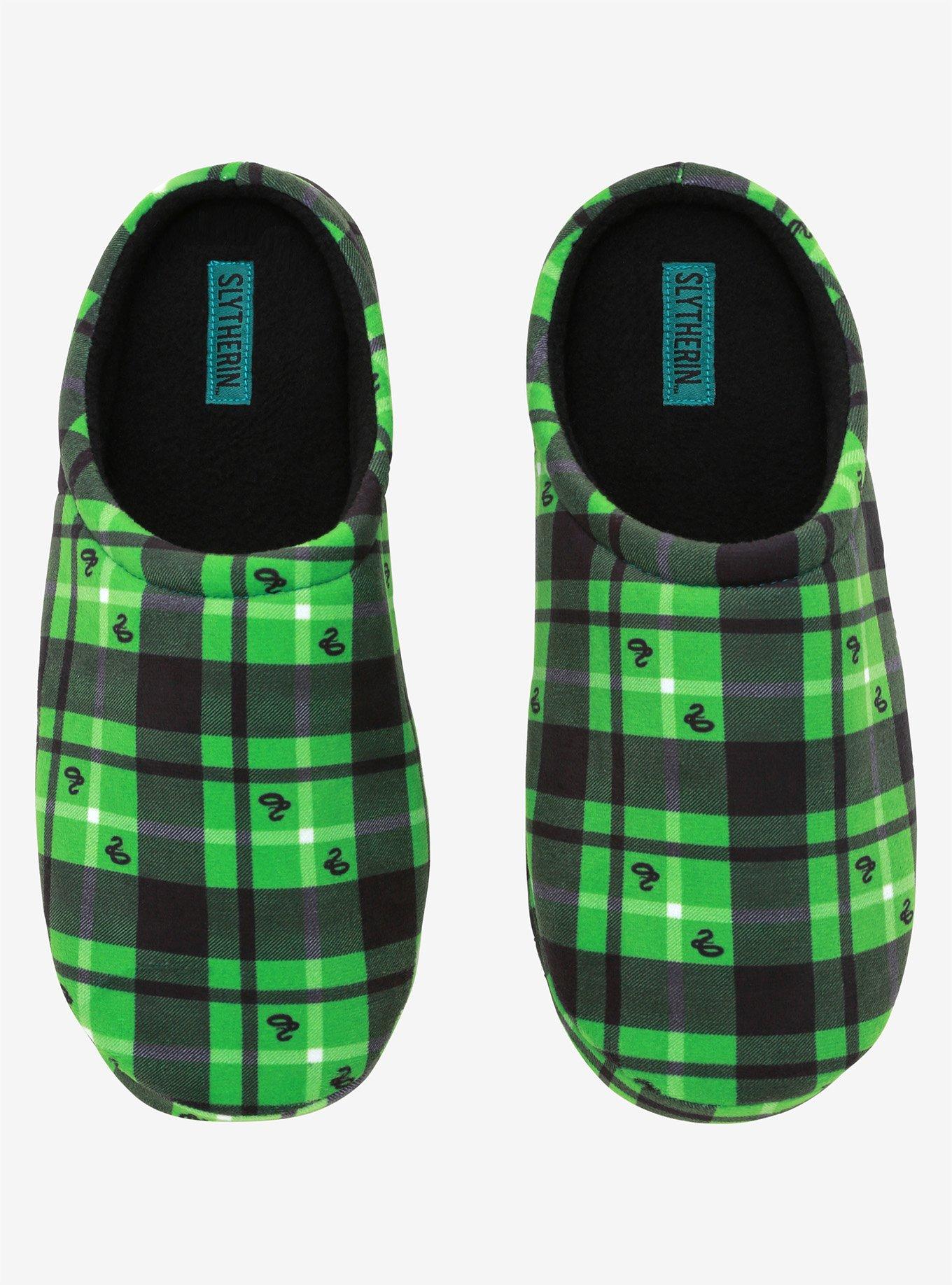 Harry Potter Slytherin Plaid Slippers | Hot Topic