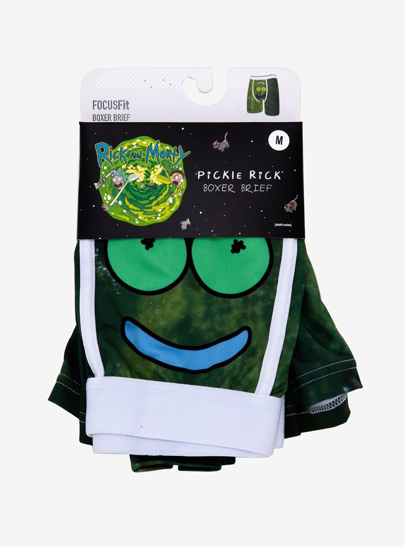 Rick And Morty Pickle Rick Face Boxer Briefs, MULTI, alternate