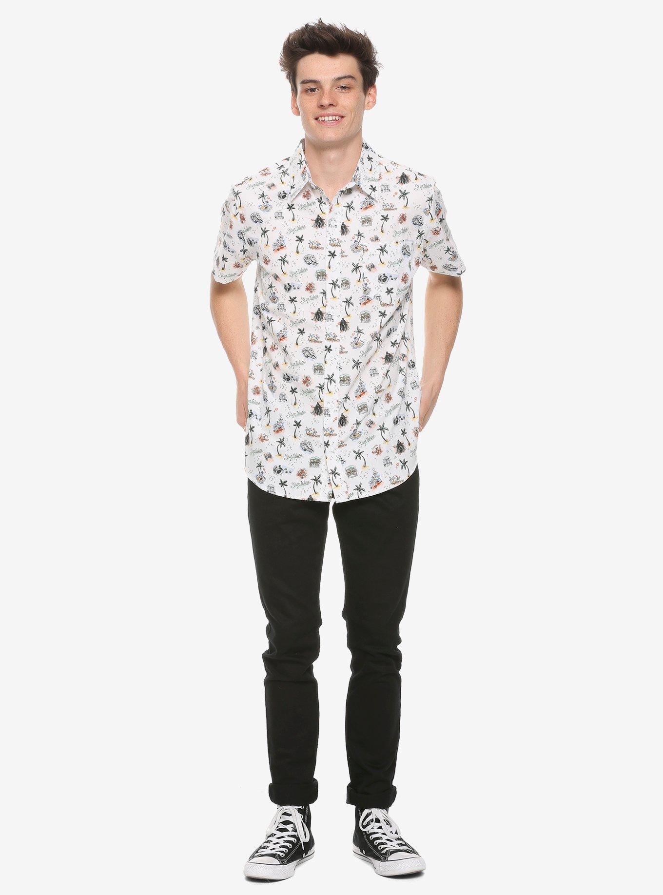 Our Universe Star Wars Vacation Woven Button-Up, , alternate