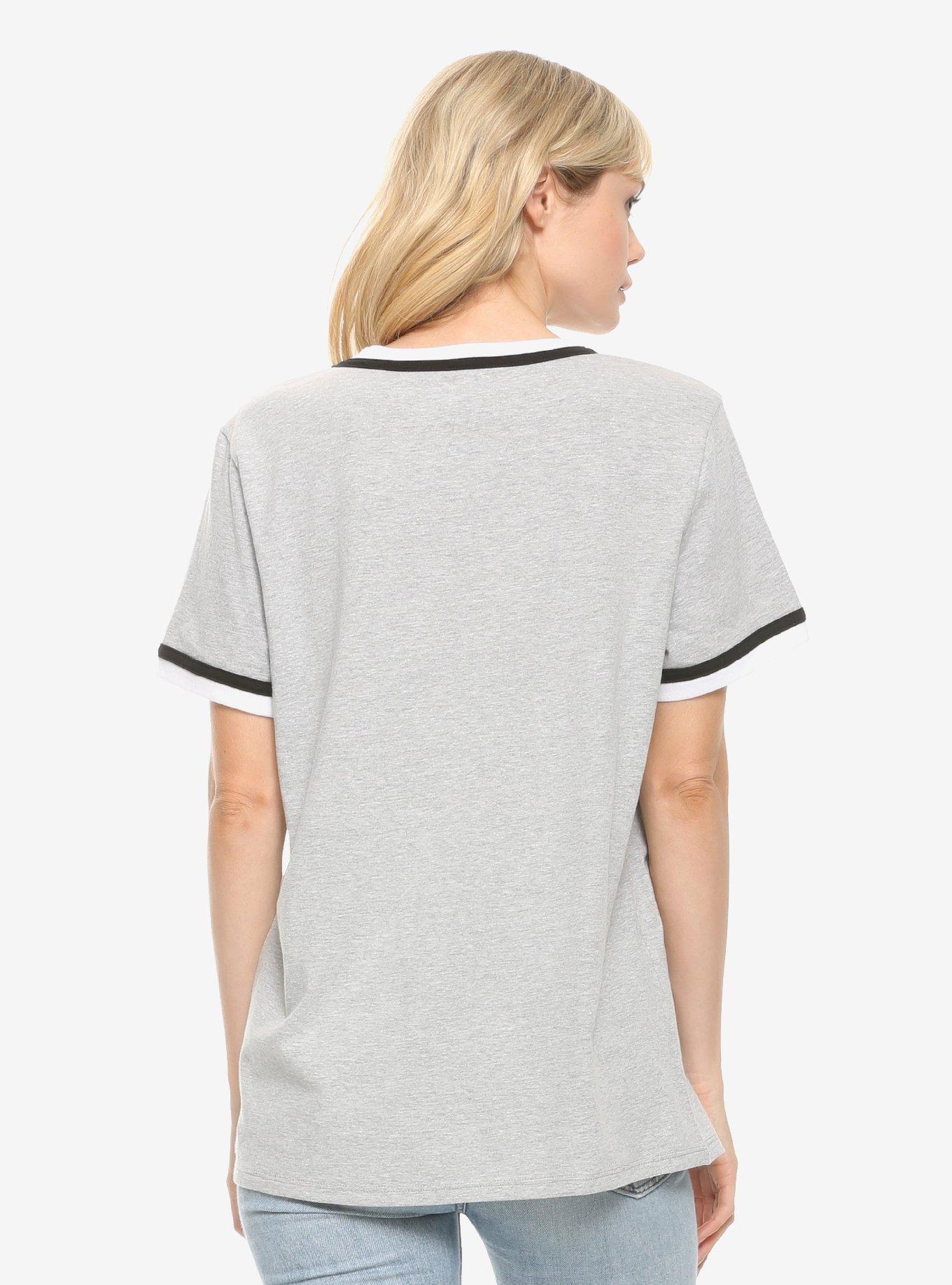 Game of Thrones Lone Wolf Women's Ringer T-Shirt - BoxLunch Exclusive, GREY, alternate