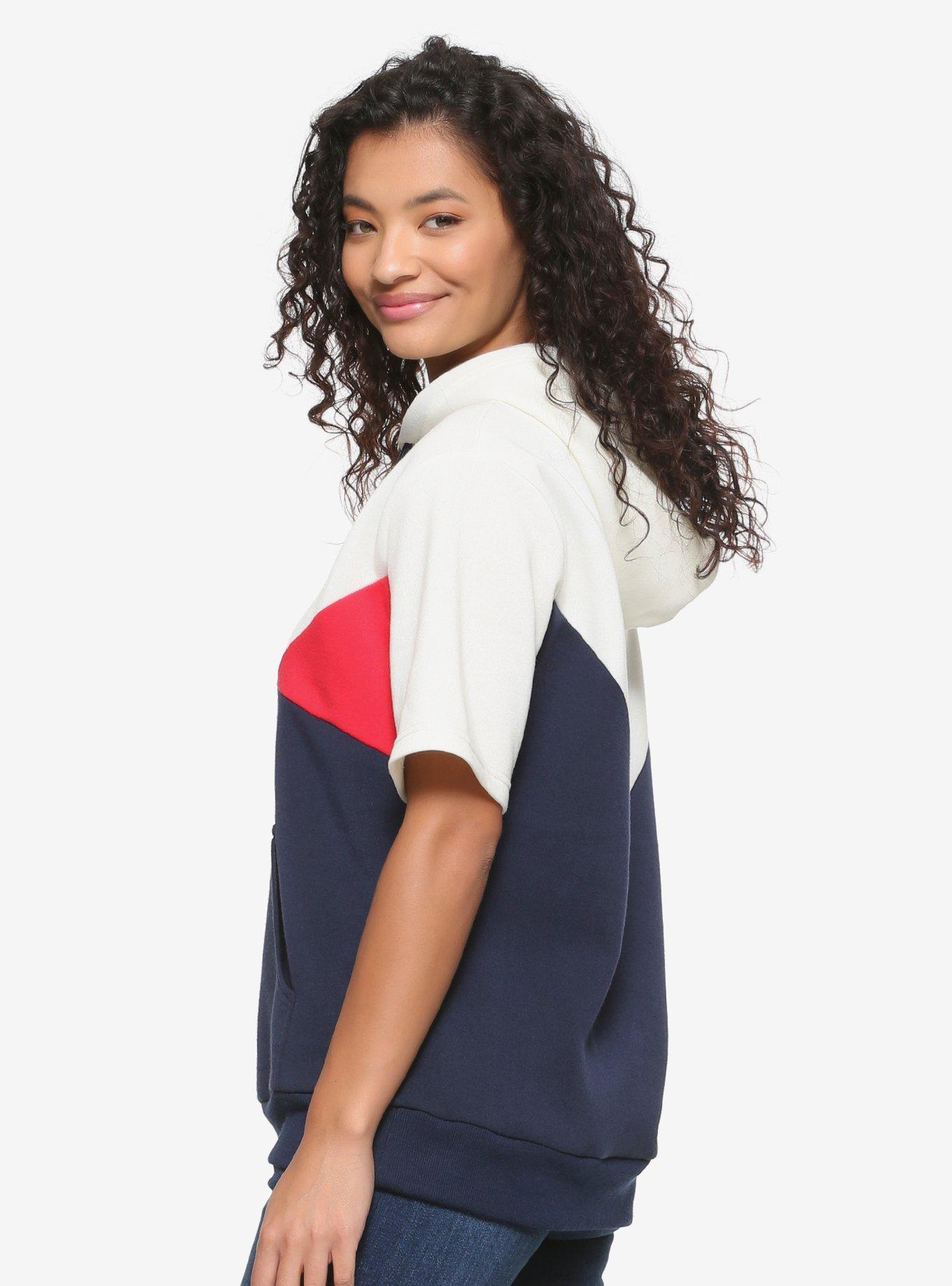 Marvel Spider-Man Colorblock Women's Short Sleeve Hoodie - BoxLunch Exclusive, , alternate