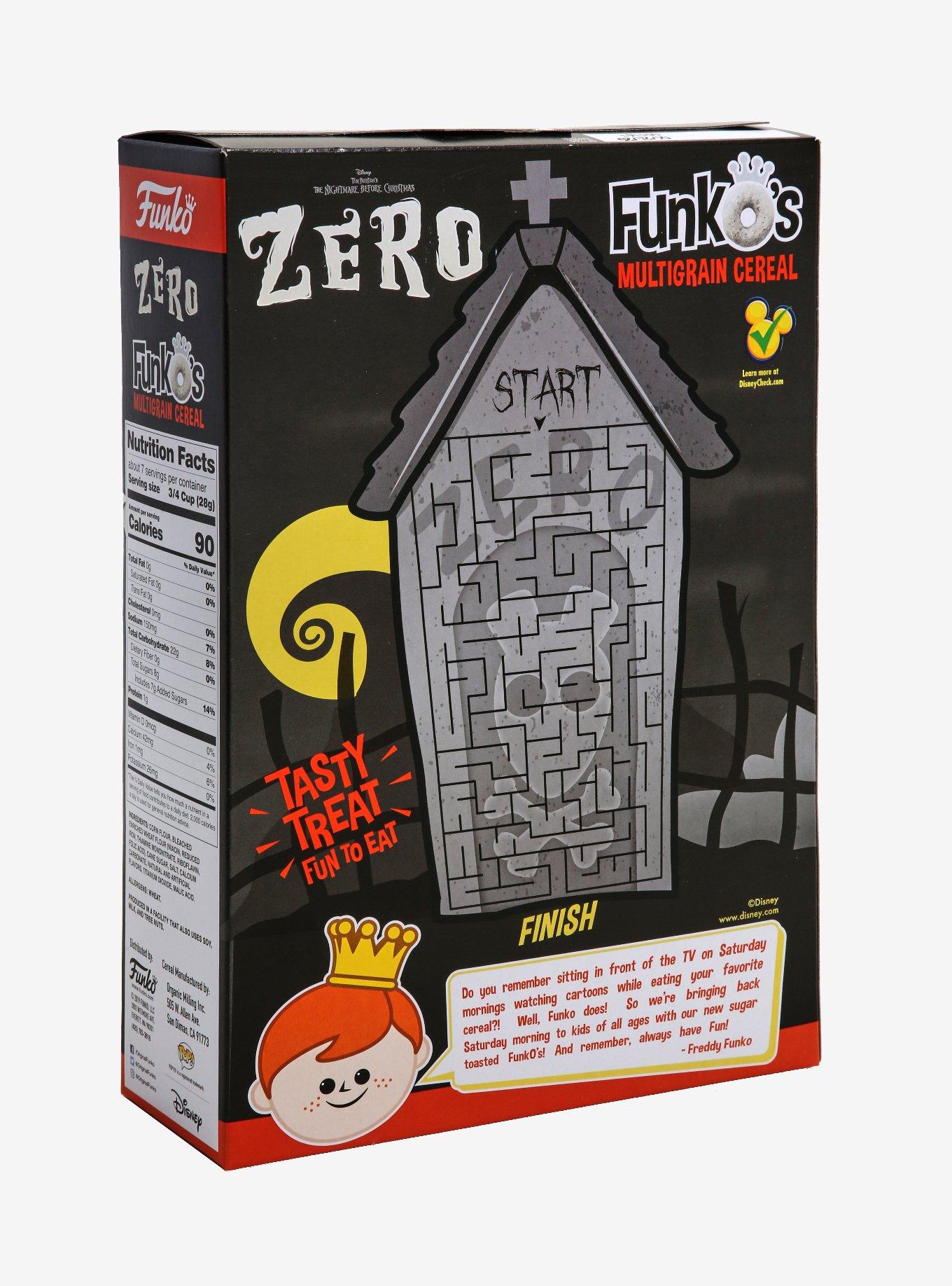Funko Disney The Nightmare Before Christmas FunkO's Cereal with Pocket Pop! Glow-in-the-Dark Zero Cereal - BoxLunch Exclusive, , alternate