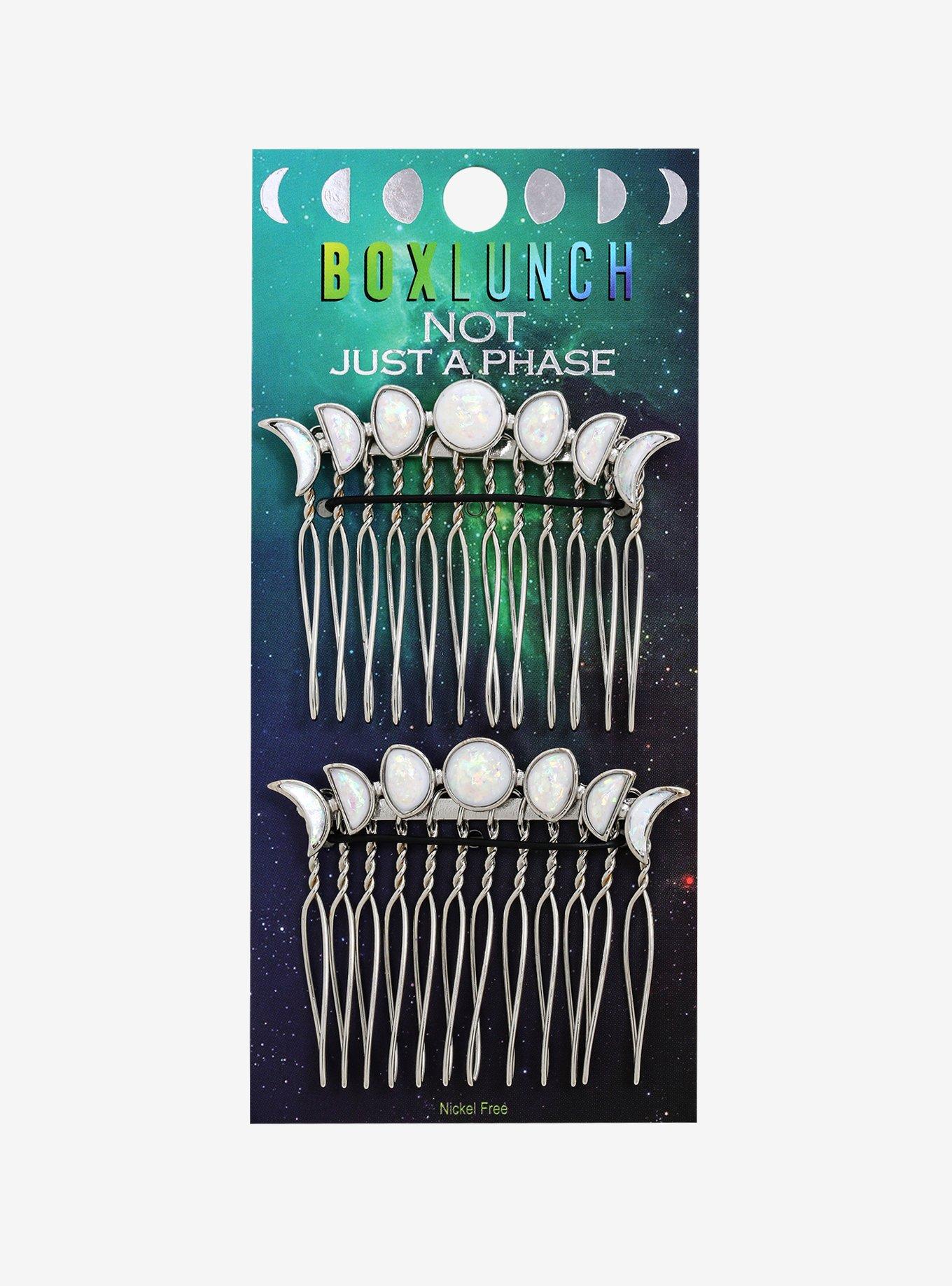 Opal Moon Phase Hair Comb Clip Set - BoxLunch Exclusive, , alternate