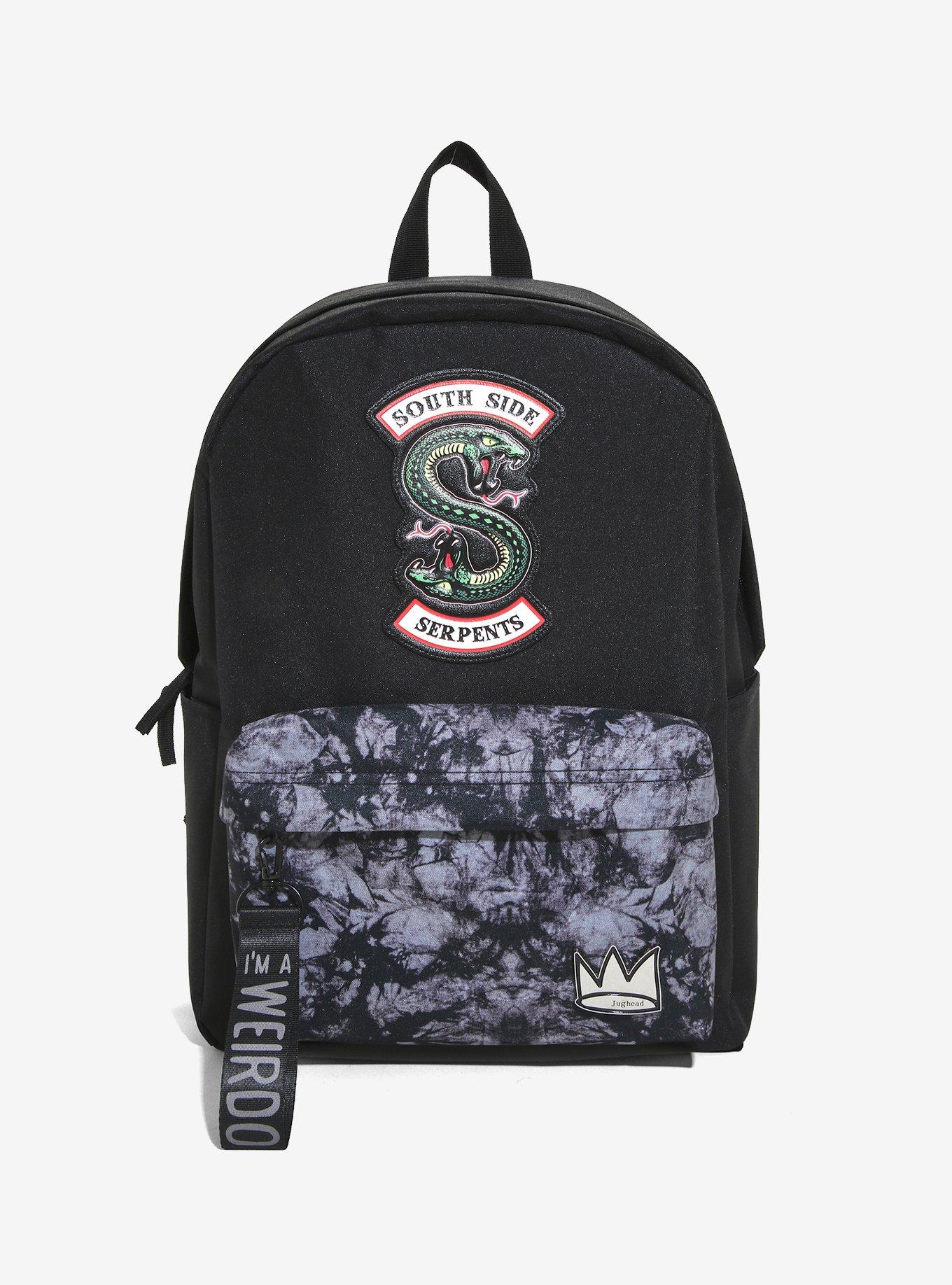 Riverdale Southside Serpents Acid Wash Backpack Hot Topic Exclusive, , alternate