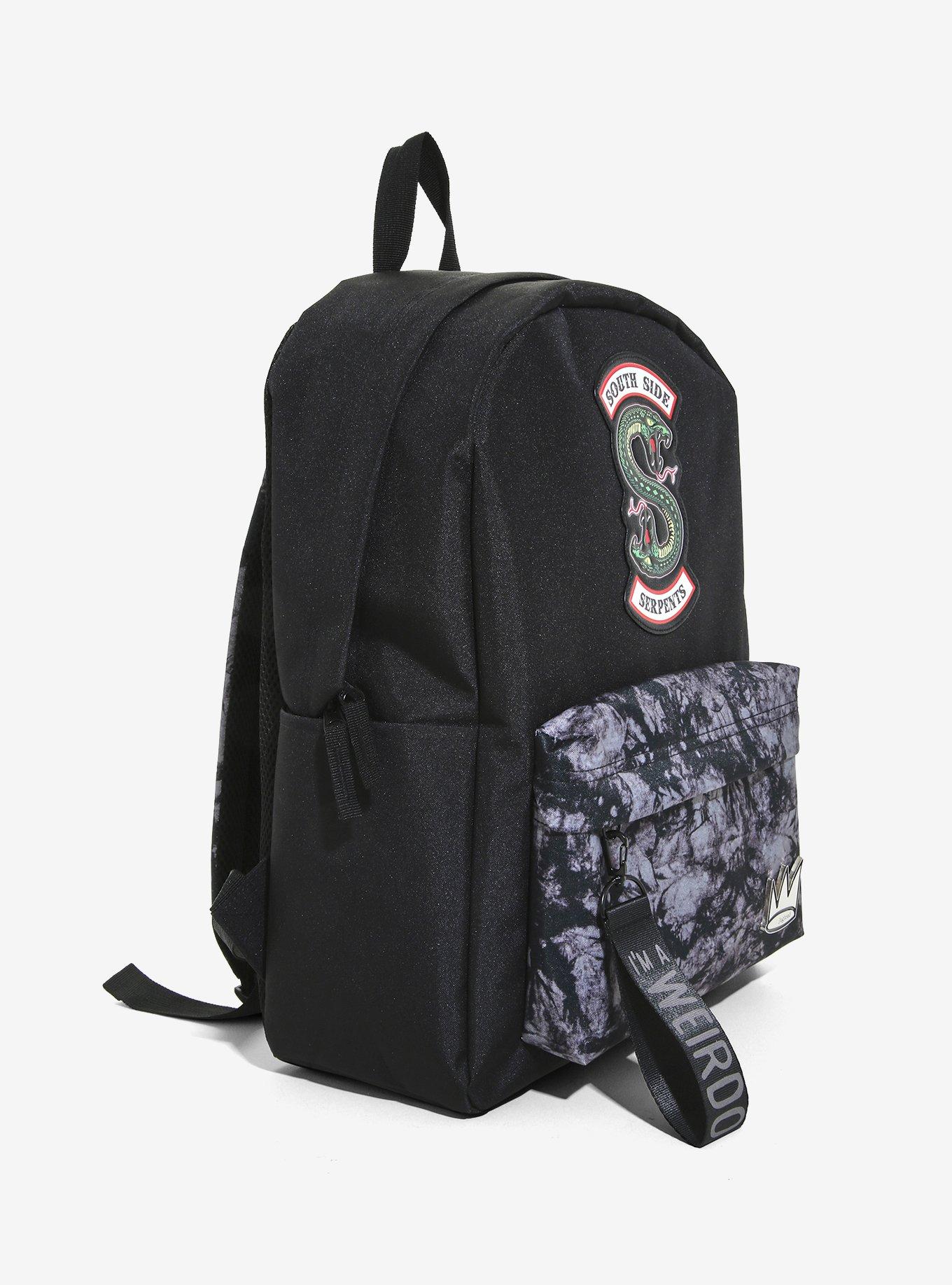 Riverdale Southside Serpents Acid Wash Backpack Hot Topic Exclusive, , alternate
