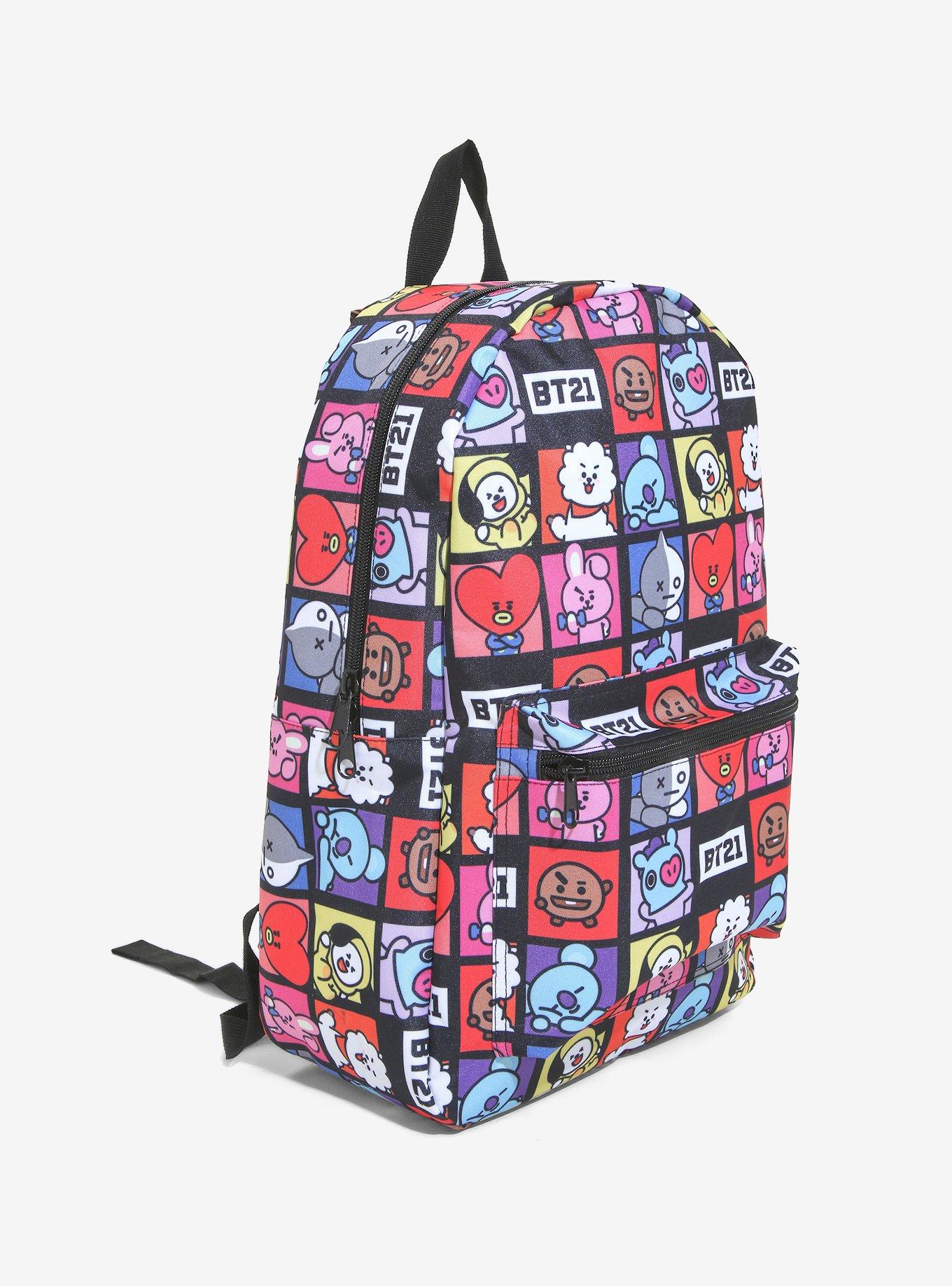 BT21 Character Grid Backpack, , alternate