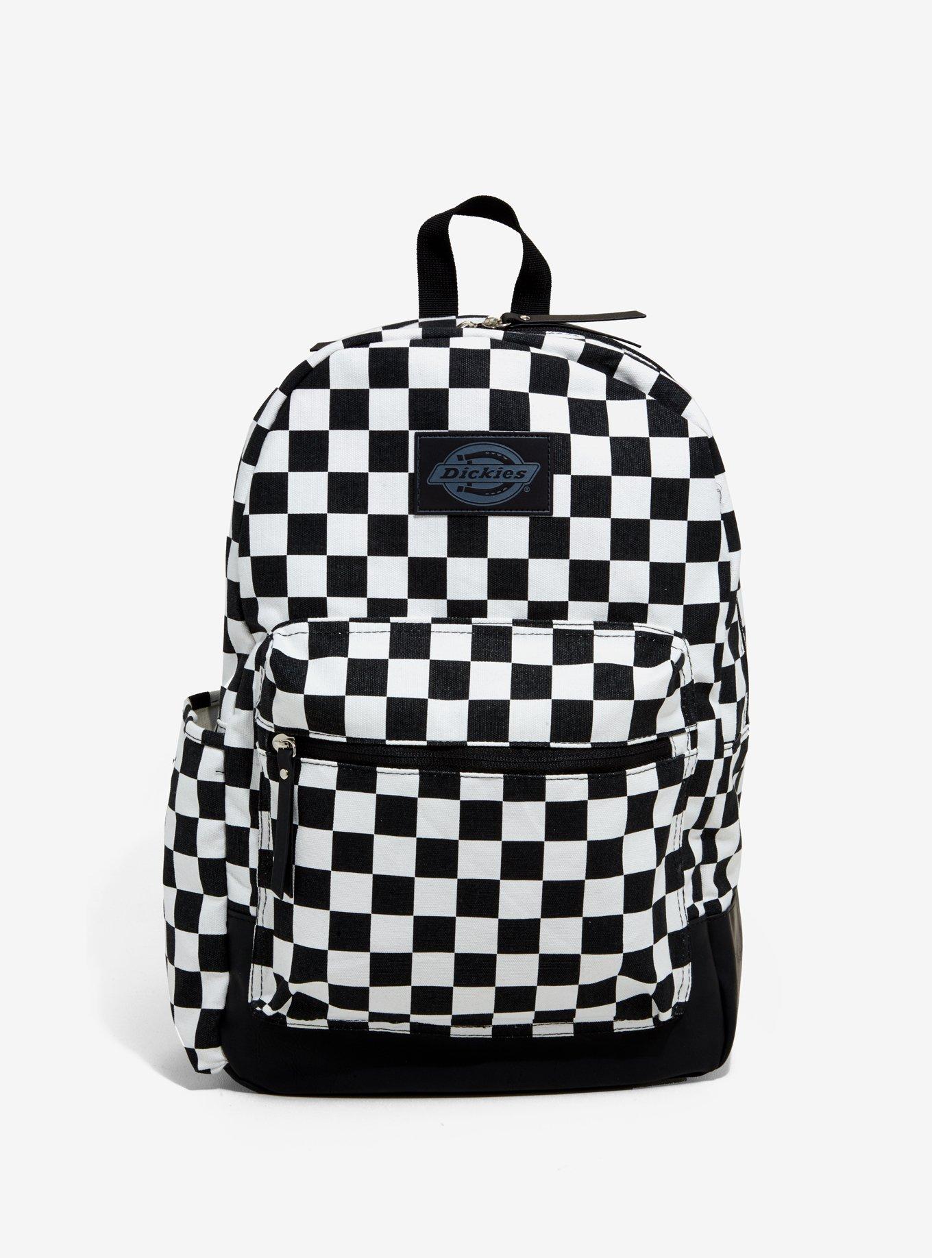 Dickies Checkerboard Faux Leather Bottom Backpack, , alternate