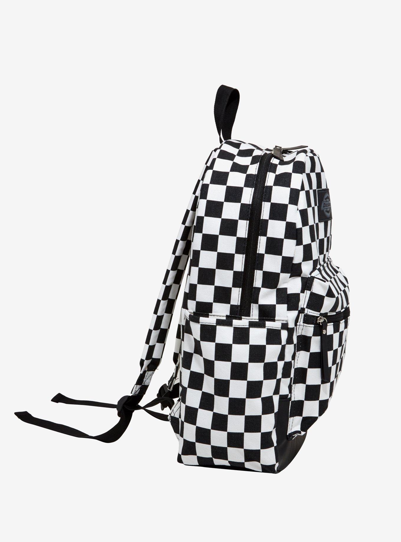 Dickies Checkerboard Faux Leather Bottom Backpack, , alternate