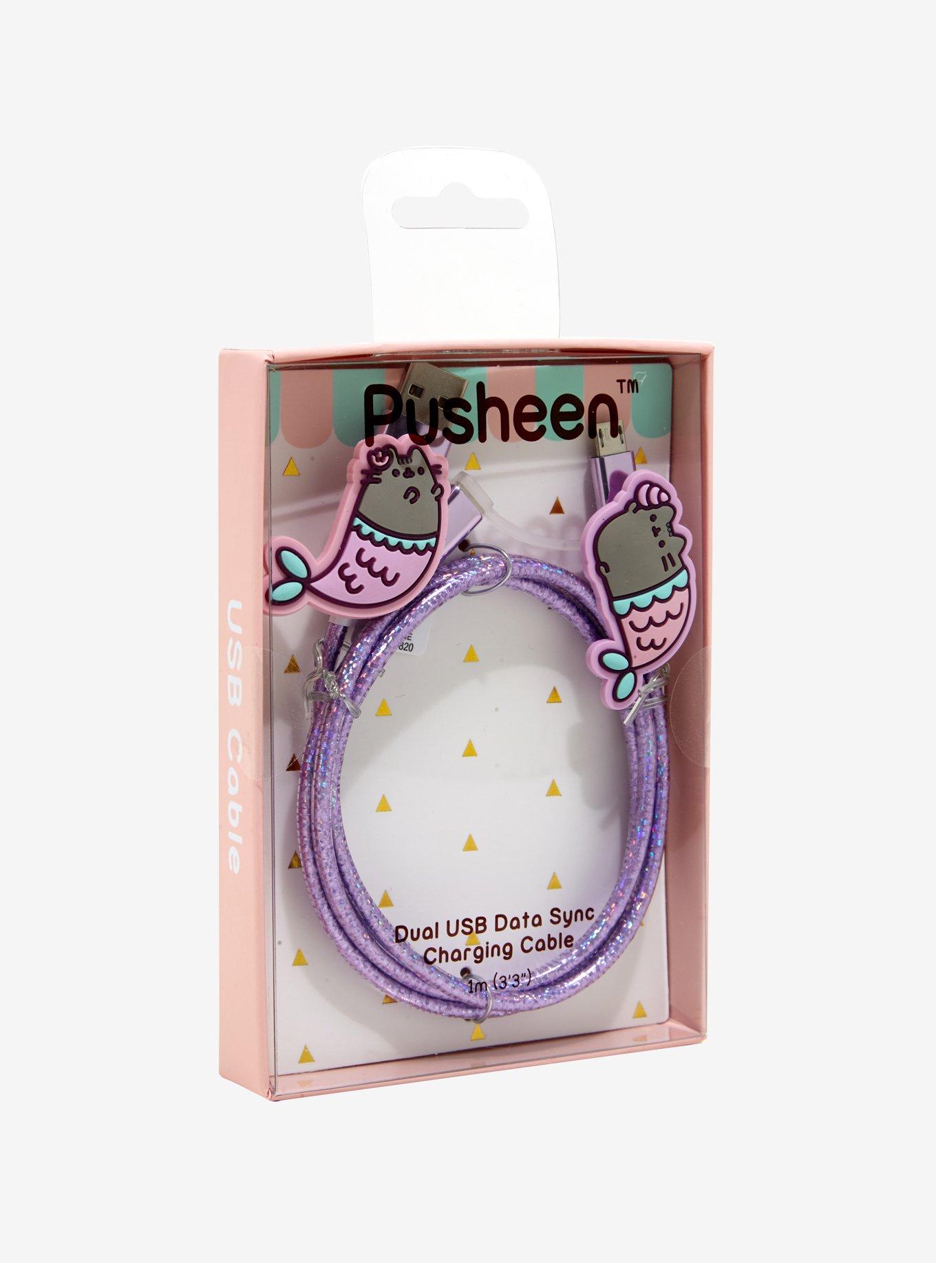 Pusheen Mermaid Pusheen Dual Charging Cable, , alternate