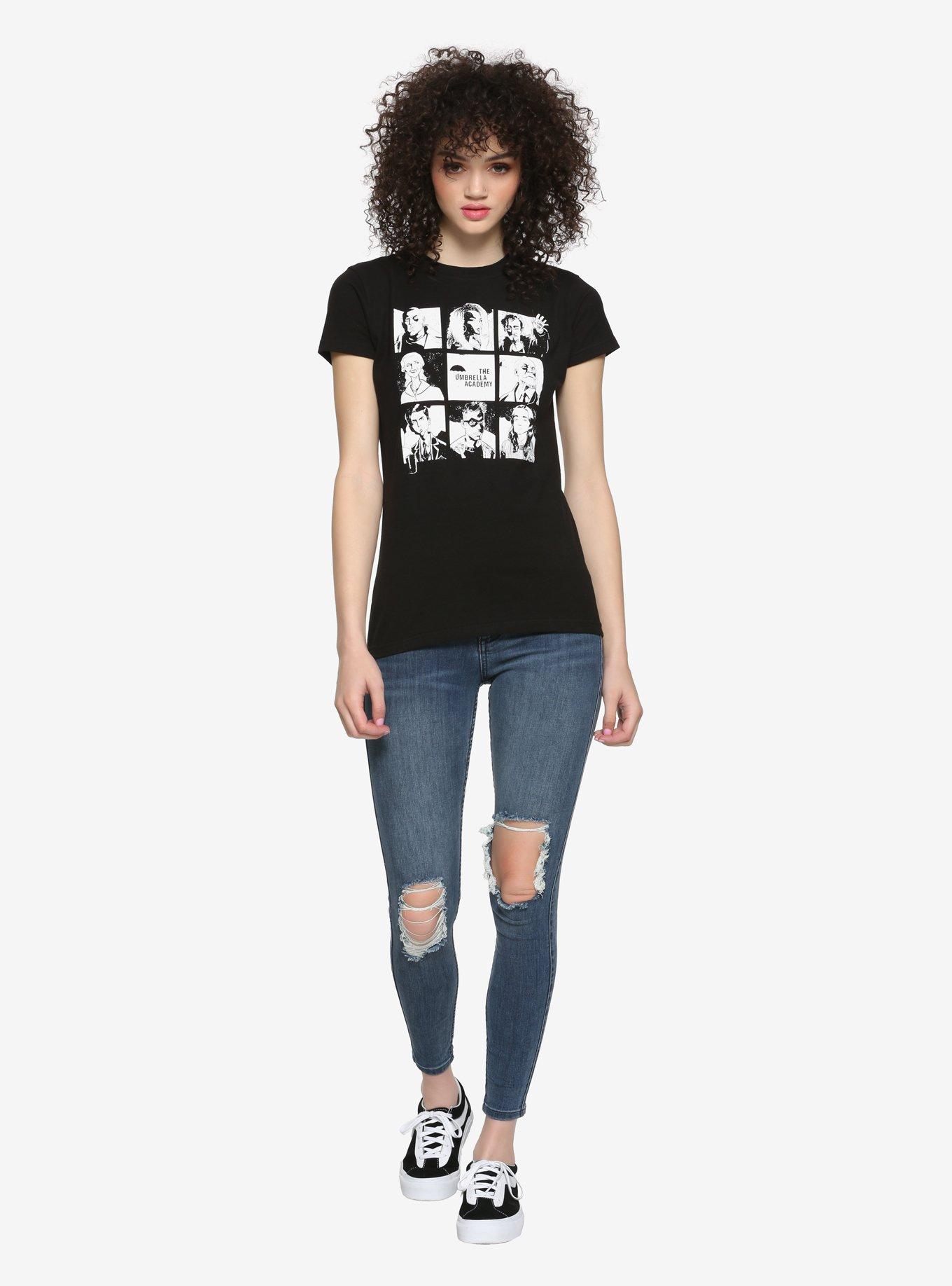 The Umbrella Academy Character Grid Girls T-Shirt, WHITE, alternate