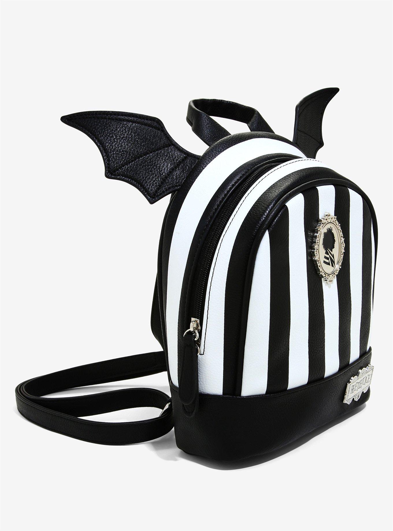 Beetlejuice Striped Mini Backpack - BoxLunch Exclusive, , alternate