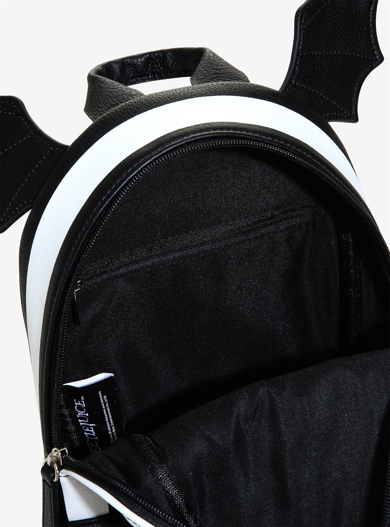 Beetlejuice Striped Mini Backpack - BoxLunch Exclusive, , alternate