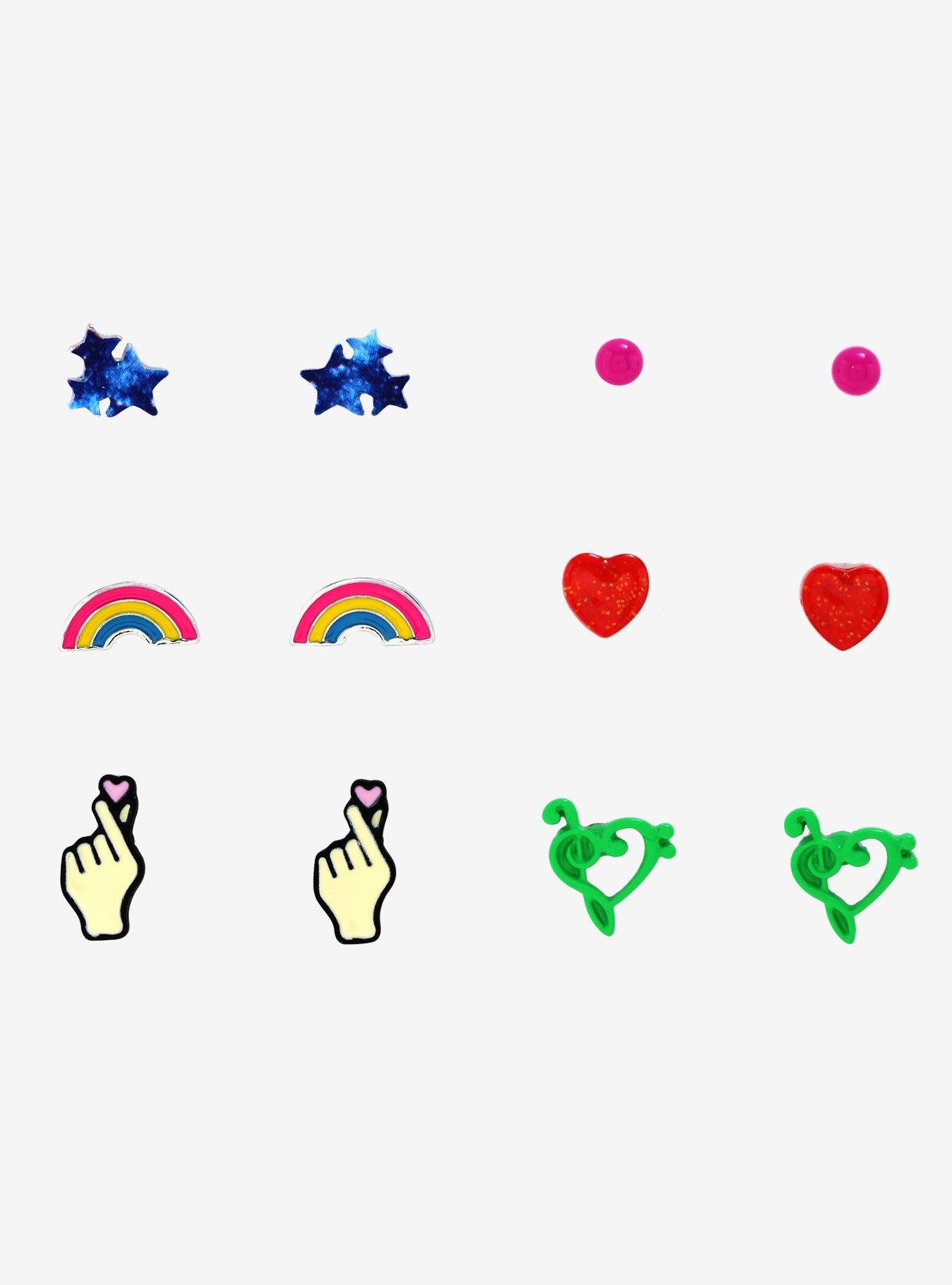 I Love K-Pop Music Earring Set, , alternate