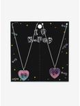 I Love K-Pop Glitter Heart Best Friend Necklace Set, , alternate