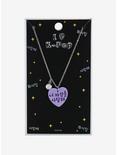 I Love K-Pop Love Yourself Purple Heart Necklace, , alternate