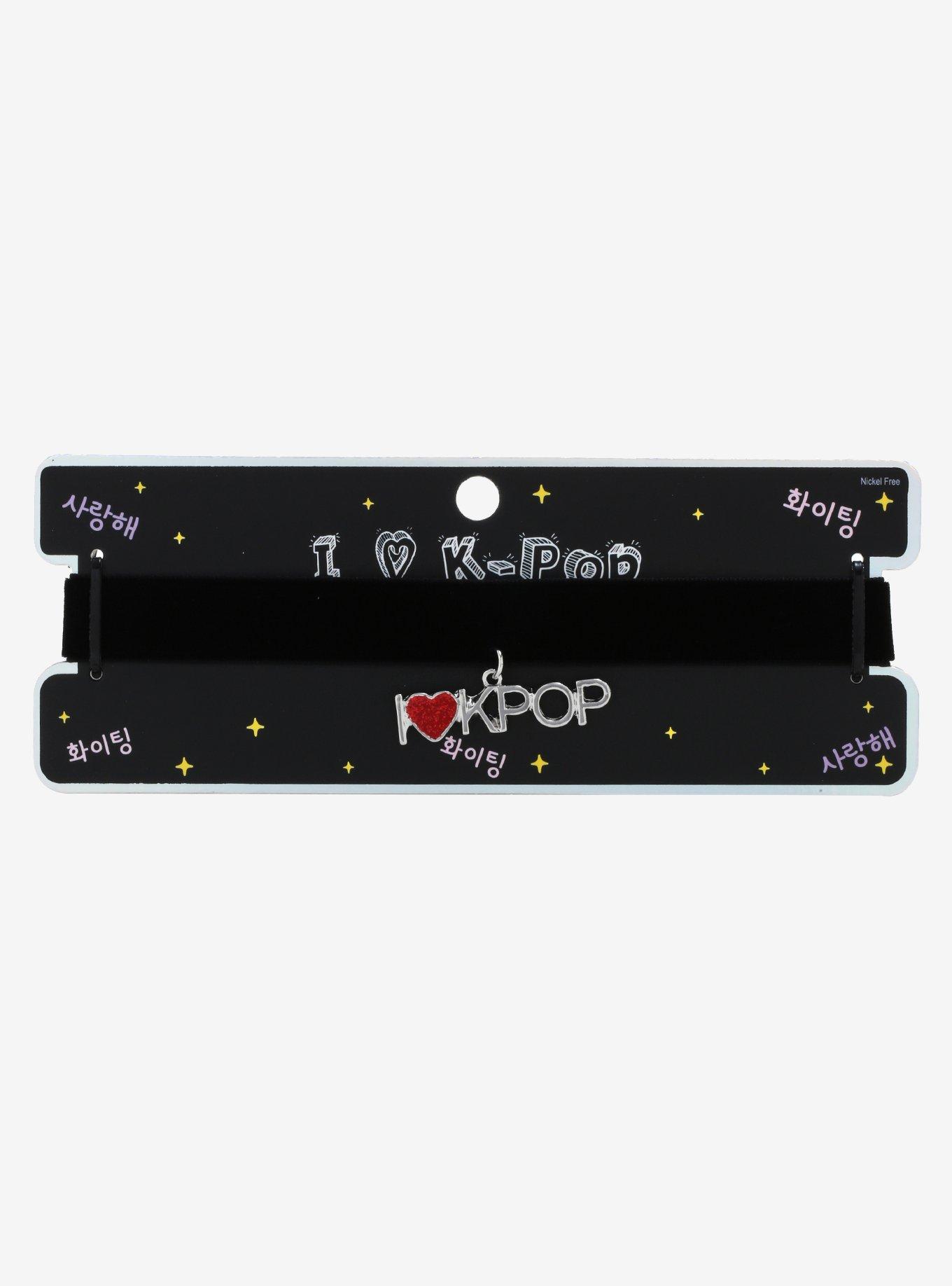 I Love K-Pop 90s Velvet Choker, , alternate