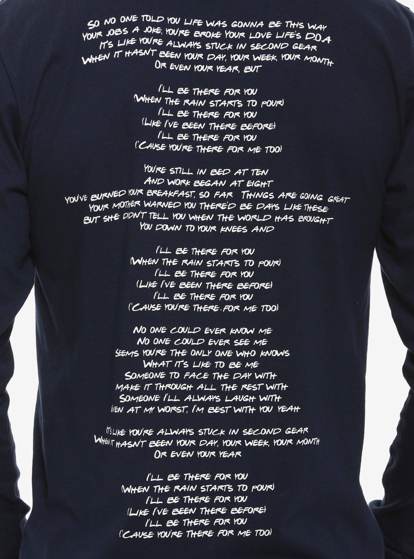 Friends Lyrics Long Sleeve T-Shirt - BoxLunch Exclusive, , alternate