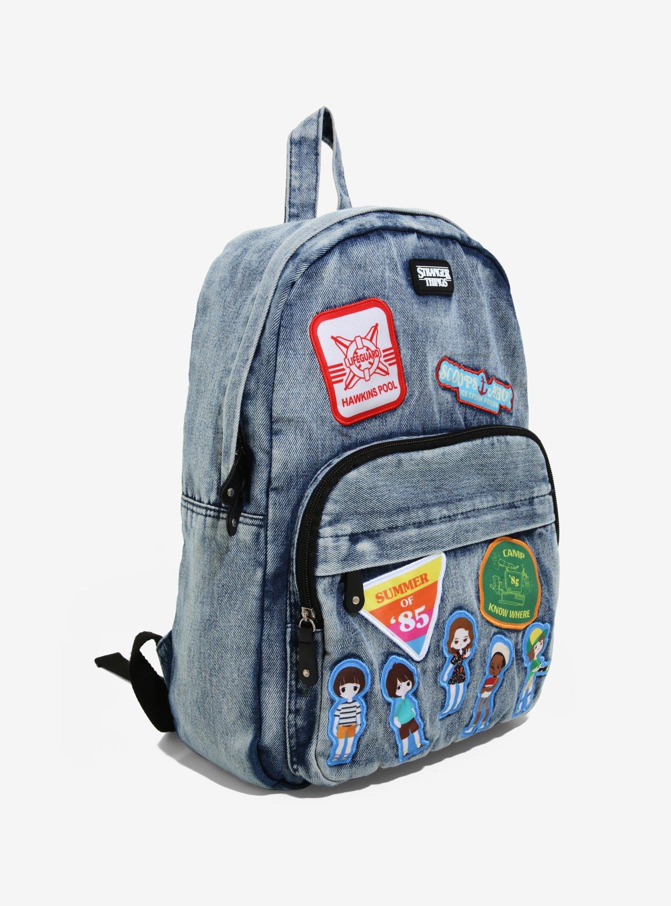 Stranger things denim outlet backpack