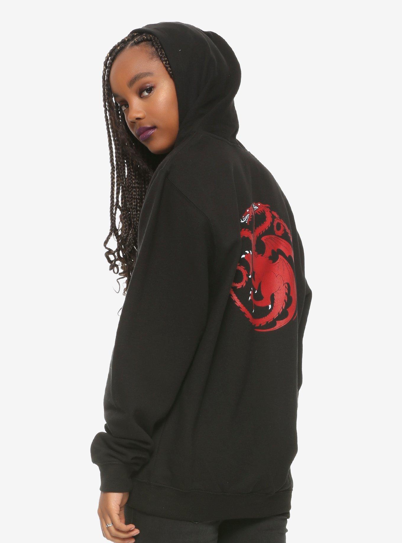 Game Of Thrones Mother Of Dragons Girls Hoodie, RED, alternate