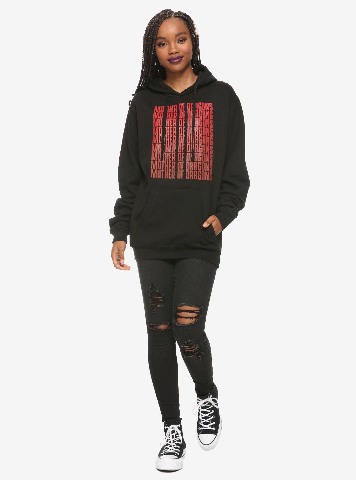 Game Of Thrones Mother Of Dragons Girls Hoodie, RED, alternate