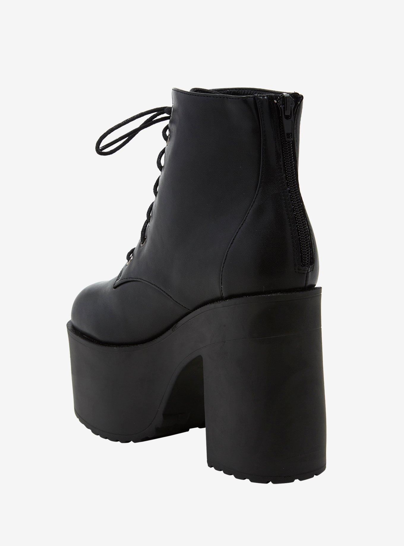 Stomp You Out Platform Boots, BLACK, alternate