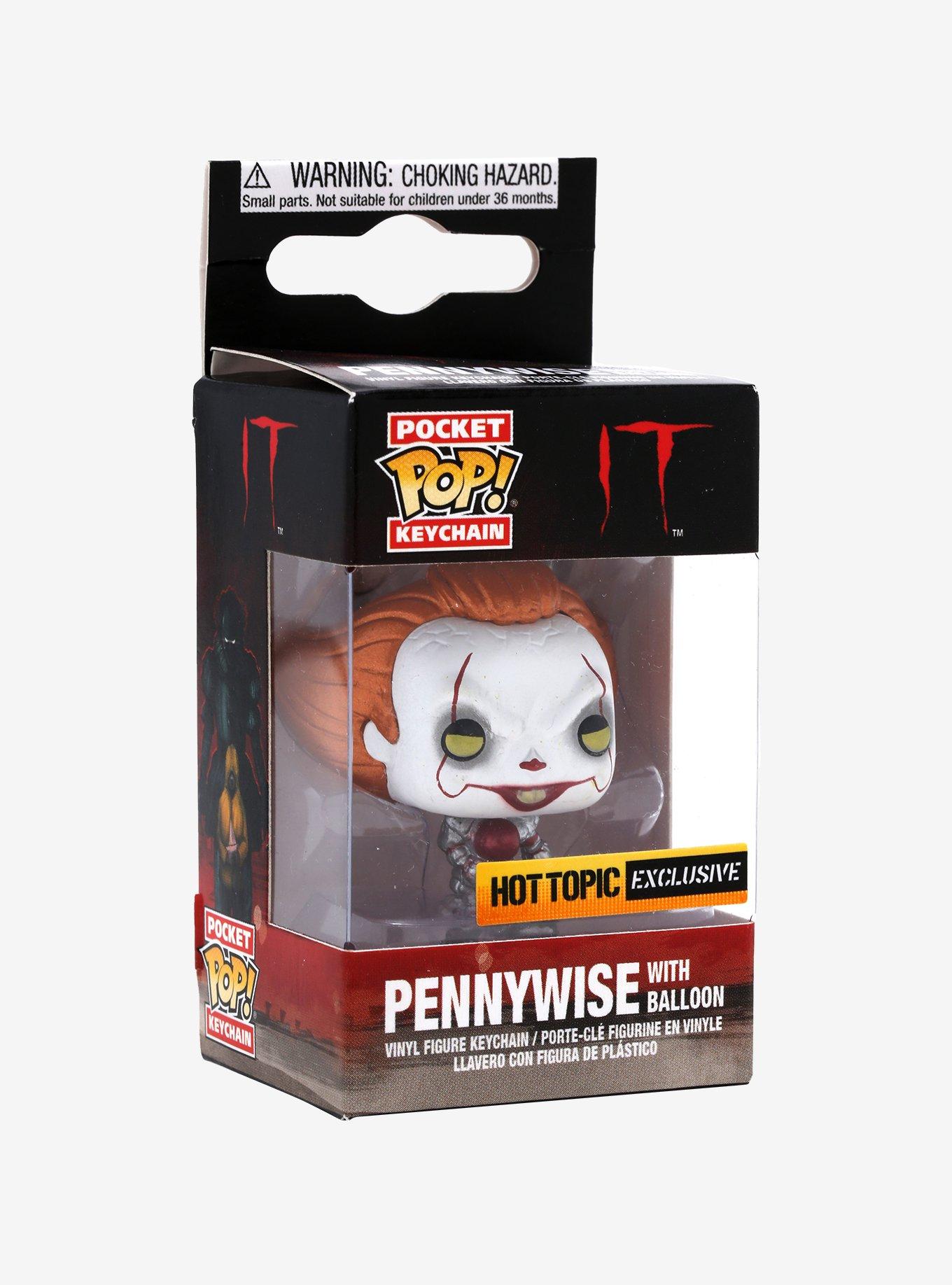Funko IT Pocket Pop! Pennywise With Balloon (Metallic) Vinyl Key Chain Hot Topic Exclusive, , alternate