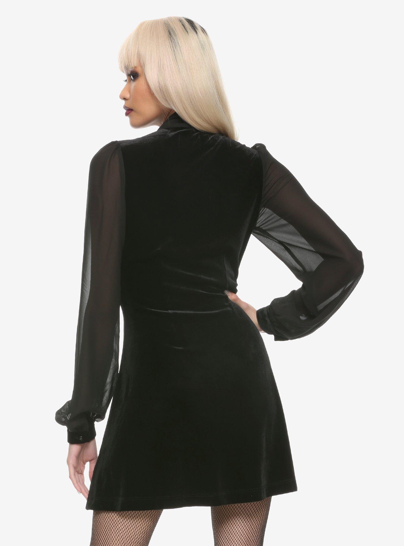 Hell Bunny Estelle Black Dress, , alternate