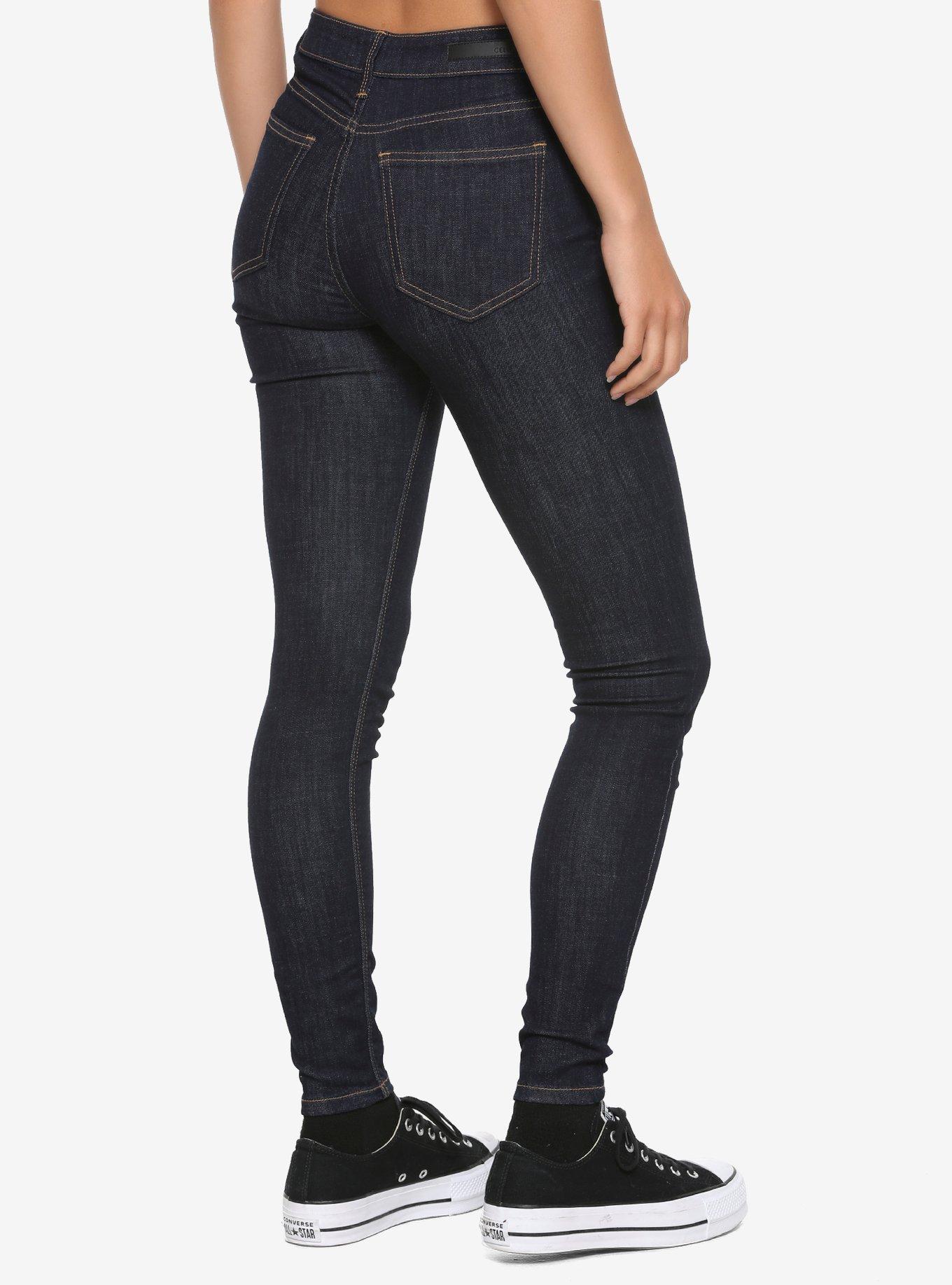 Indigo High-Waisted Sailor Skinny Jeans, INDIGO, alternate