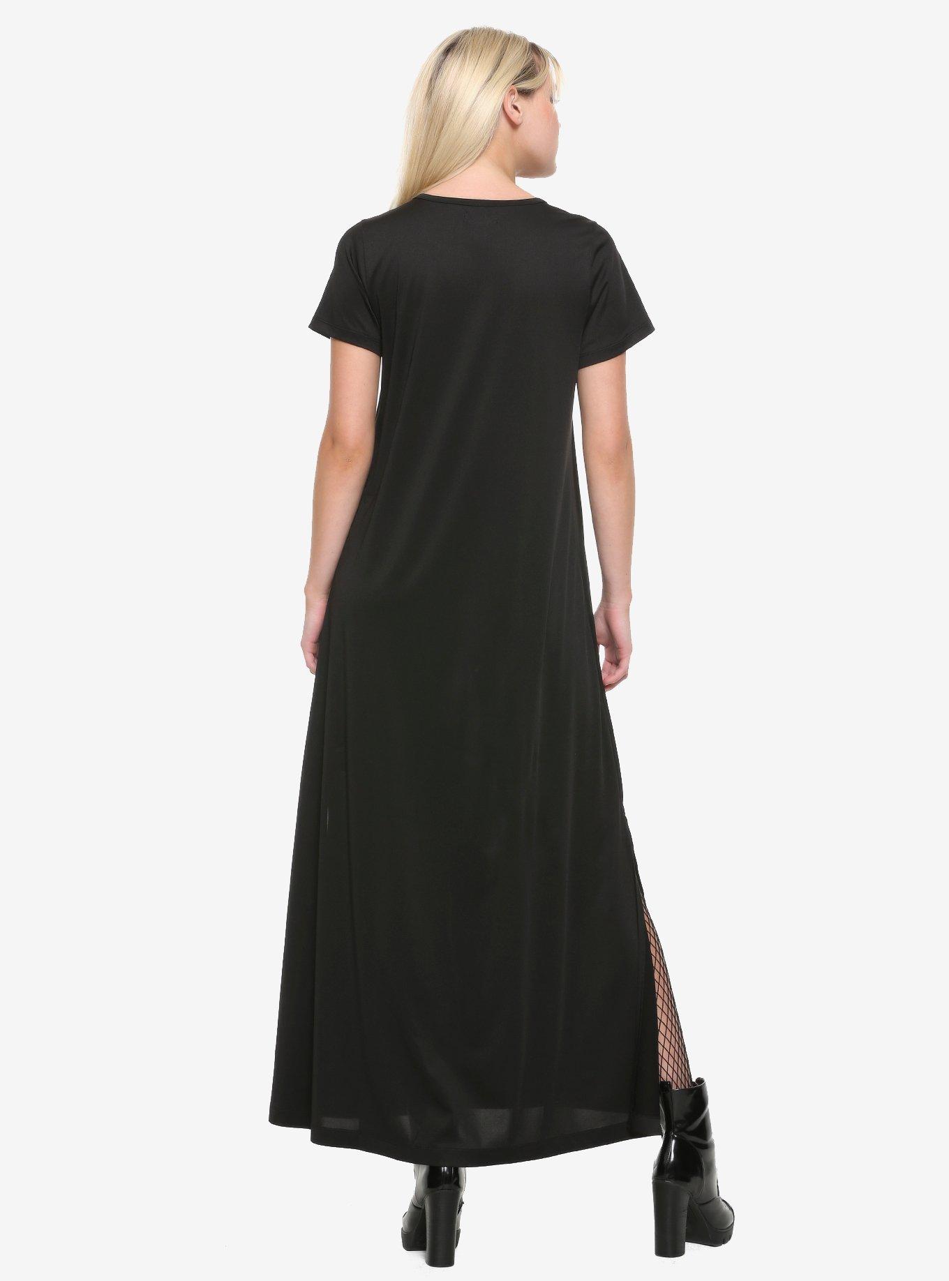 Skeleton Maxi Dress, BLACK, alternate