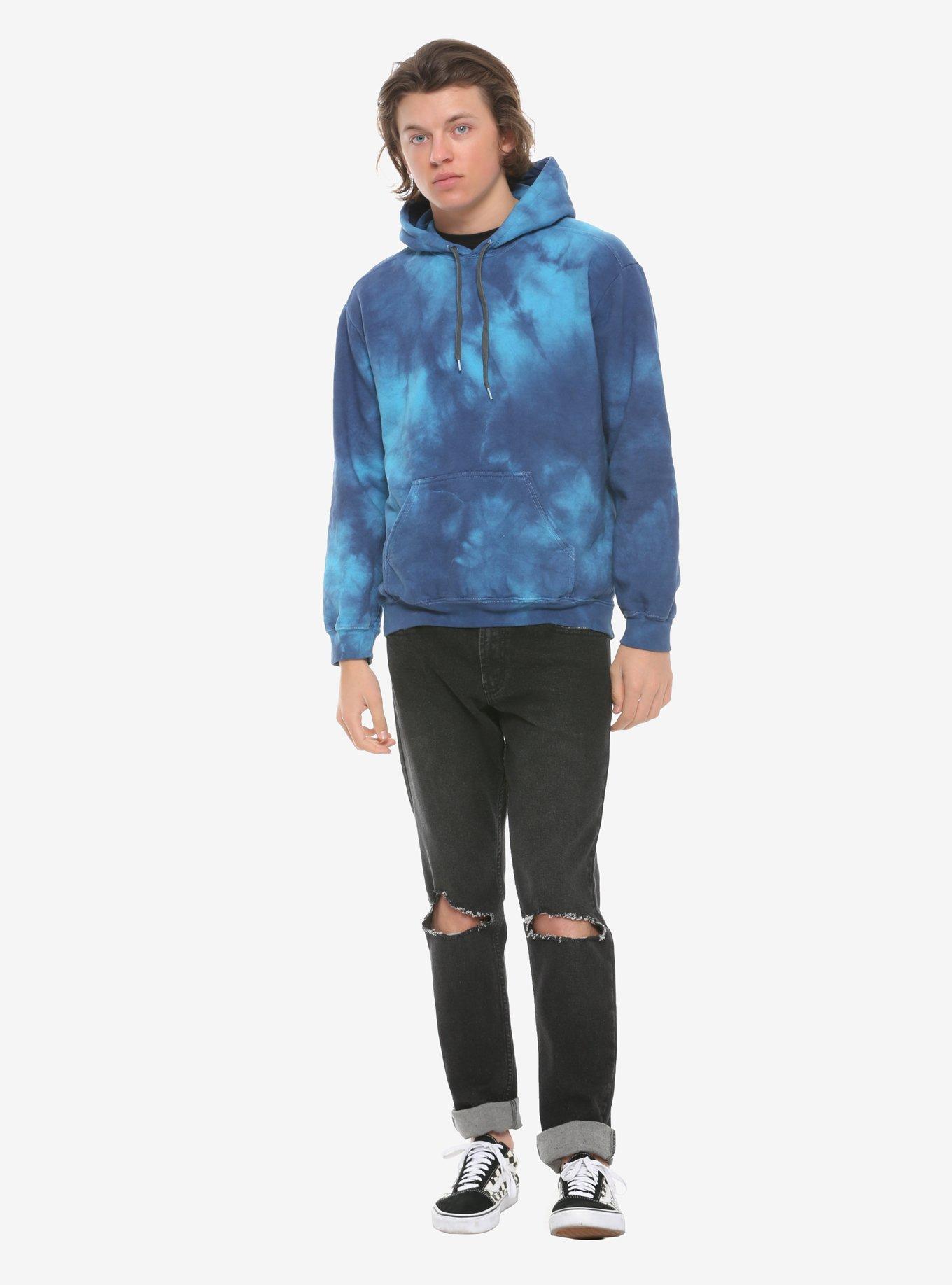 Blue Tie-Dye Hoodie, , alternate