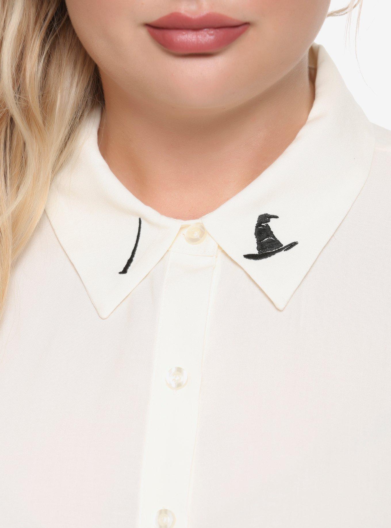 Harry Potter Cream Girls Woven Button-Up Plus Size, MULTI, alternate