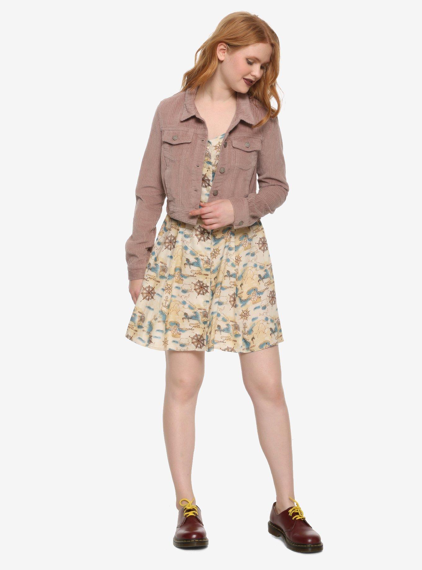 Mauve Crop Girls Corduroy Jacket, MAUVE, alternate