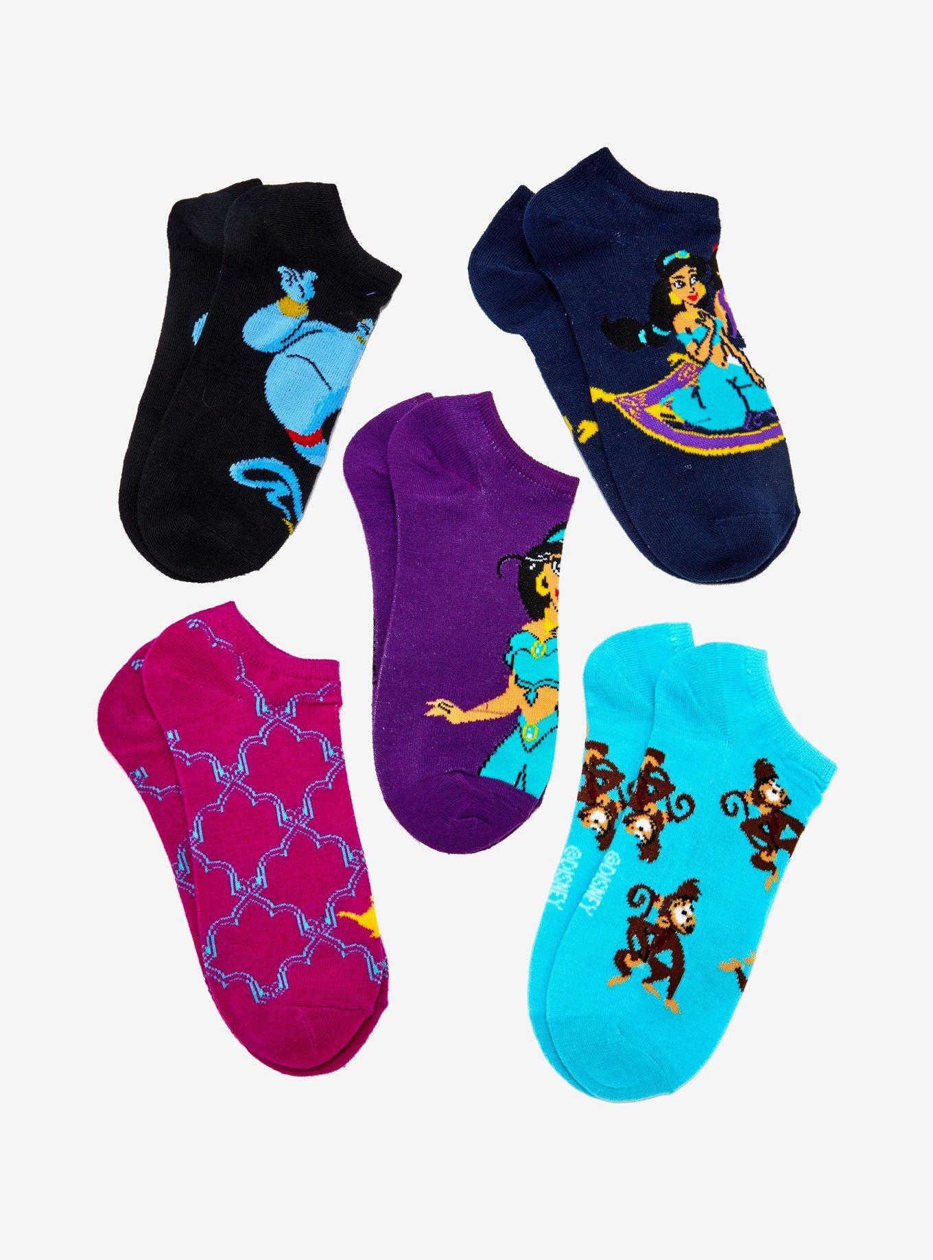 Disney Aladdin No-Show Socks 5 Pair | Hot Topic