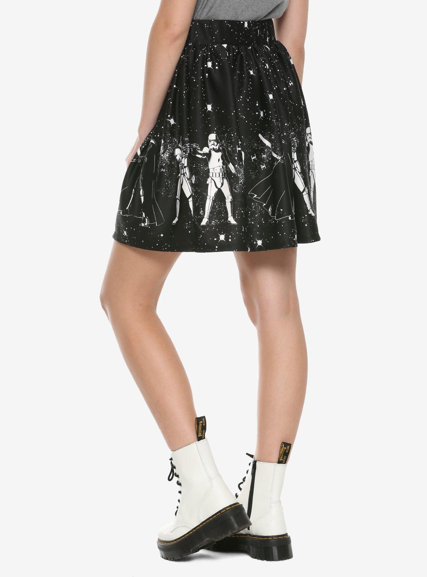 Her Universe Star Wars Dark Side Skater Skirt, BLACK, alternate