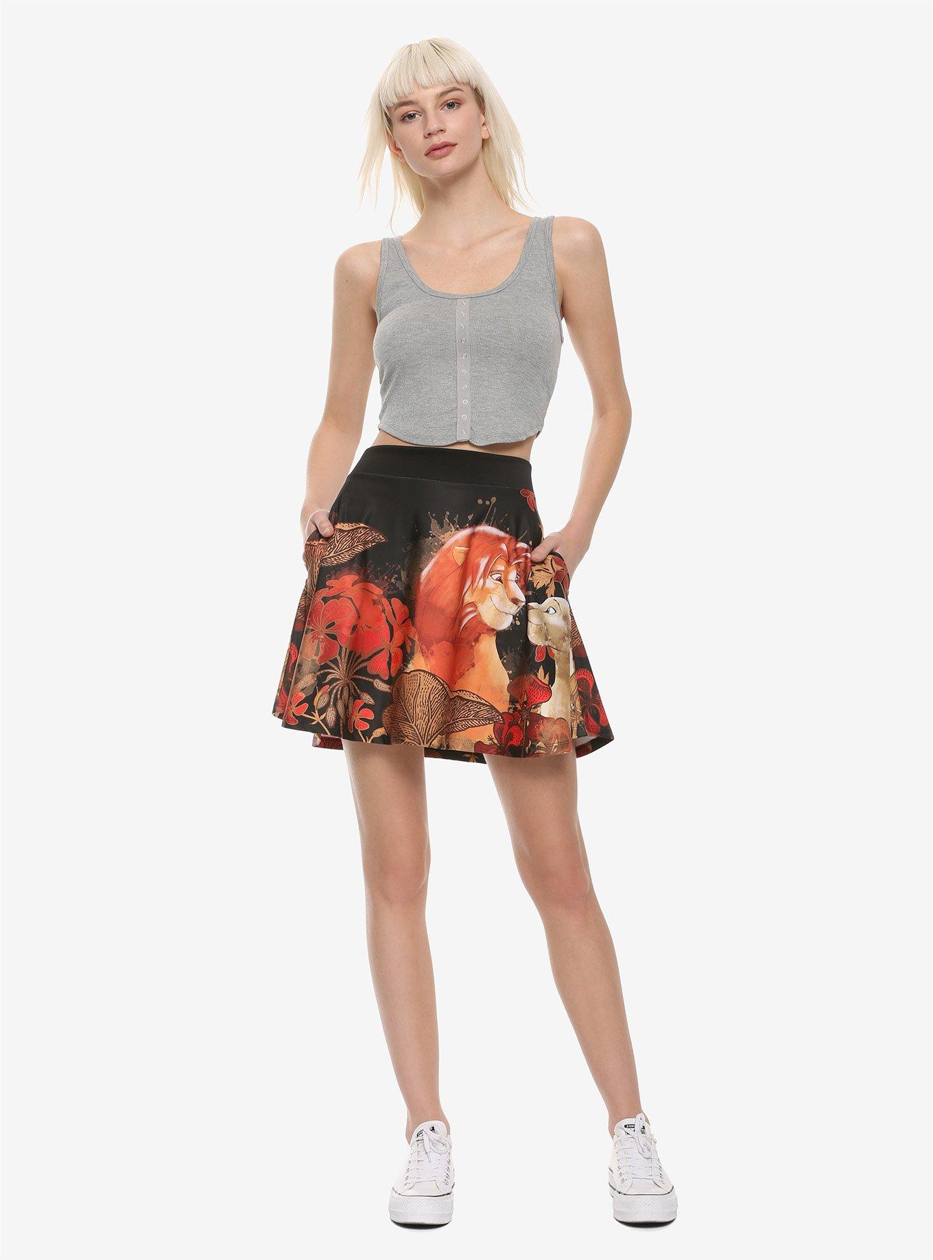 Disney The Lion King Floral Skater Skirt, MULTI, alternate