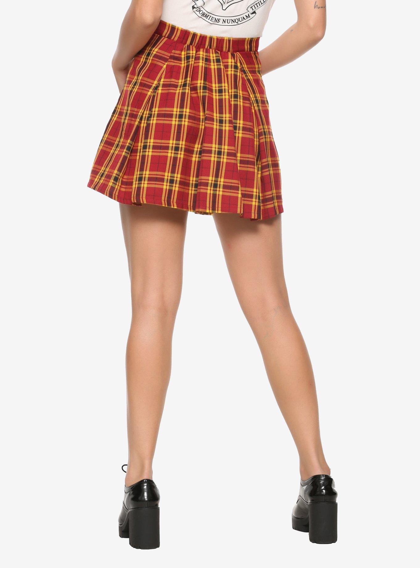 Harry Potter Gryffindor Pleated Plaid Skirt, , alternate